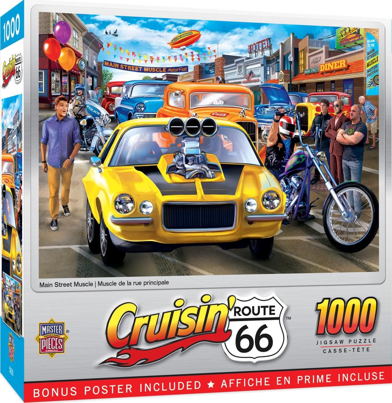 MasterPieces 1000 Piece Jigsaw Puzzle - Main Street Muscle - 19.25"x26.75"
