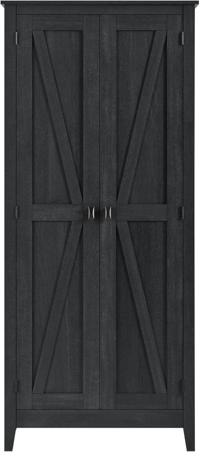 Farmington 31.5" Wide Storage Cabinet, Black Oak