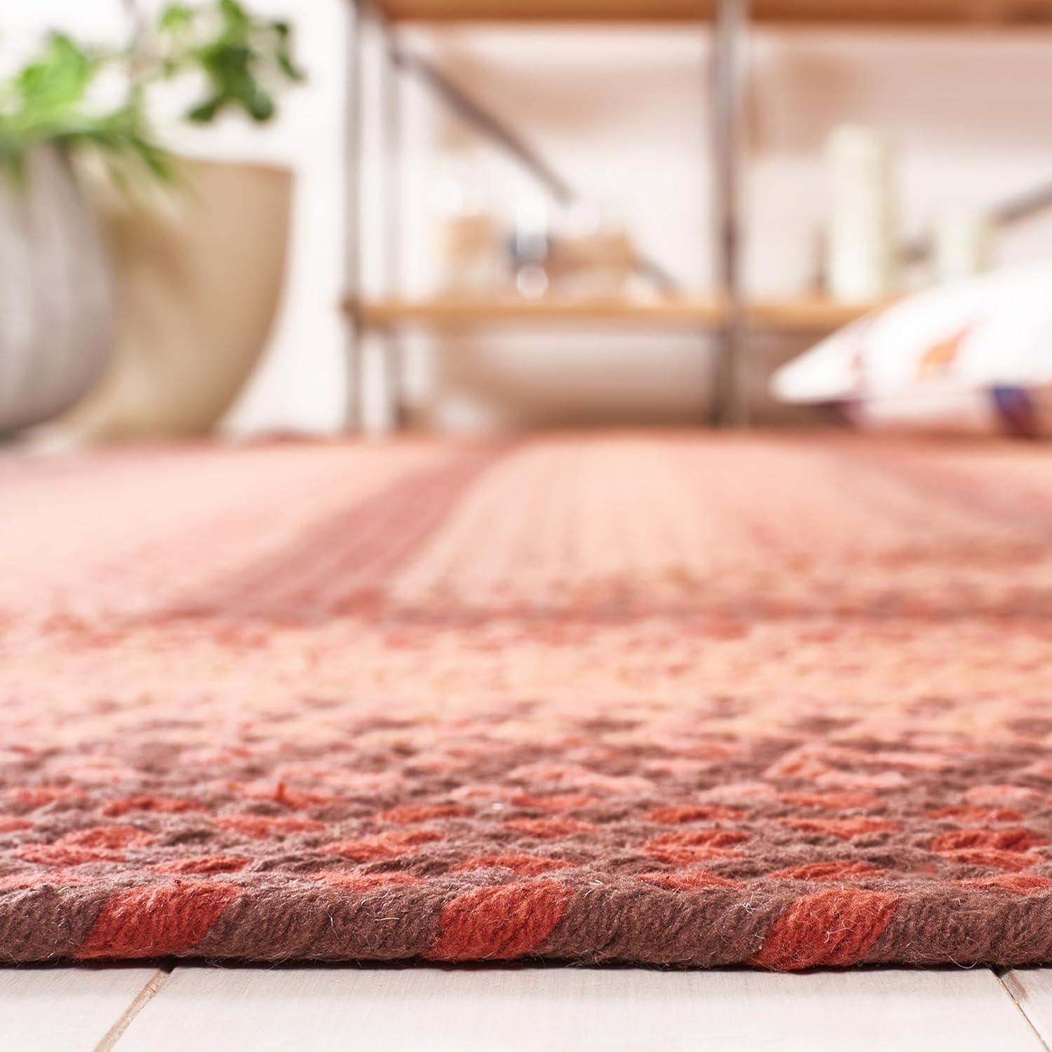 SAFAVIEH Braided Claes Color Bordered Area Rug, Orange/Rust, 8' x 10'