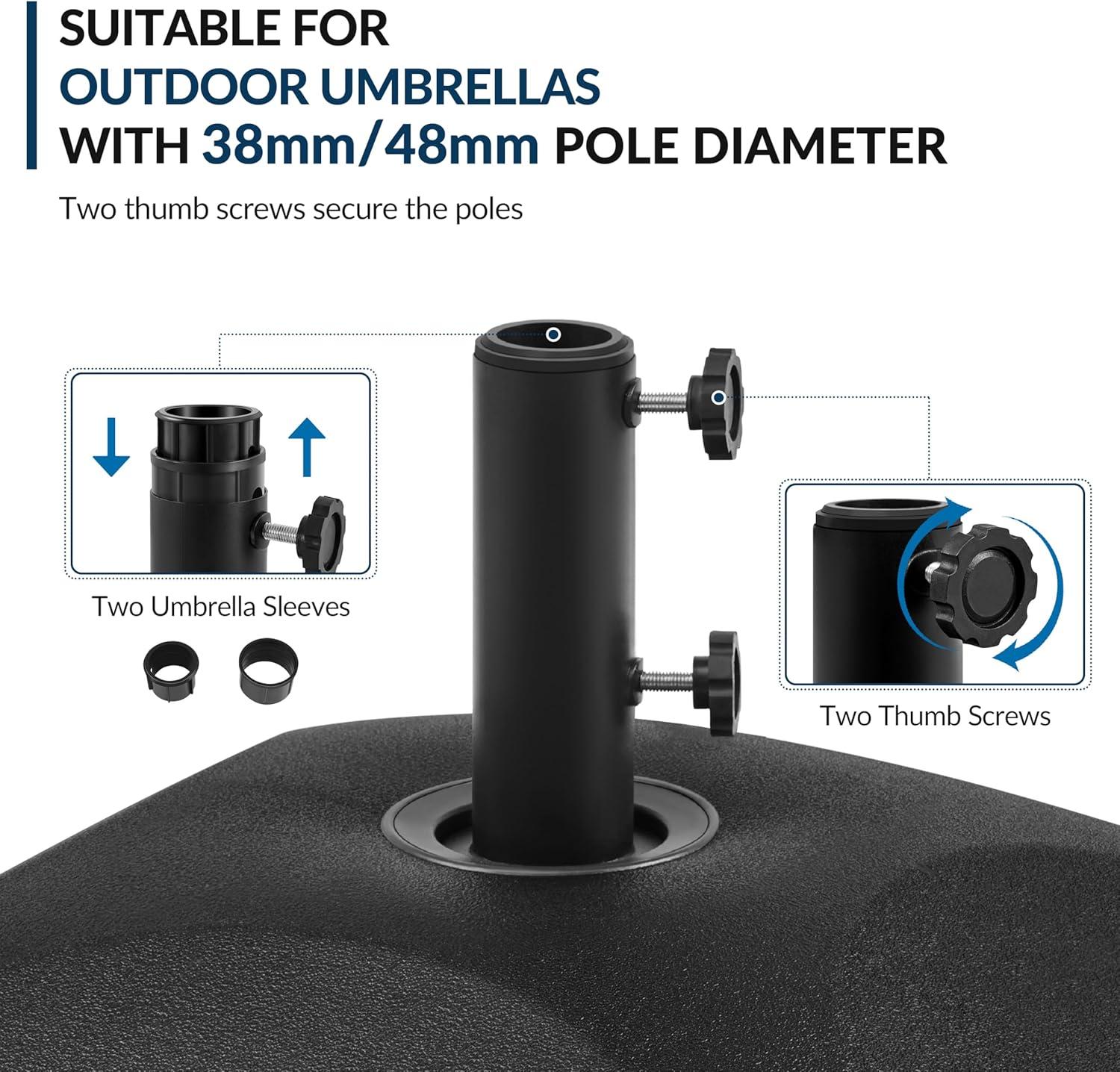 Yaheetech Portable Patio Umbrella Base, Black