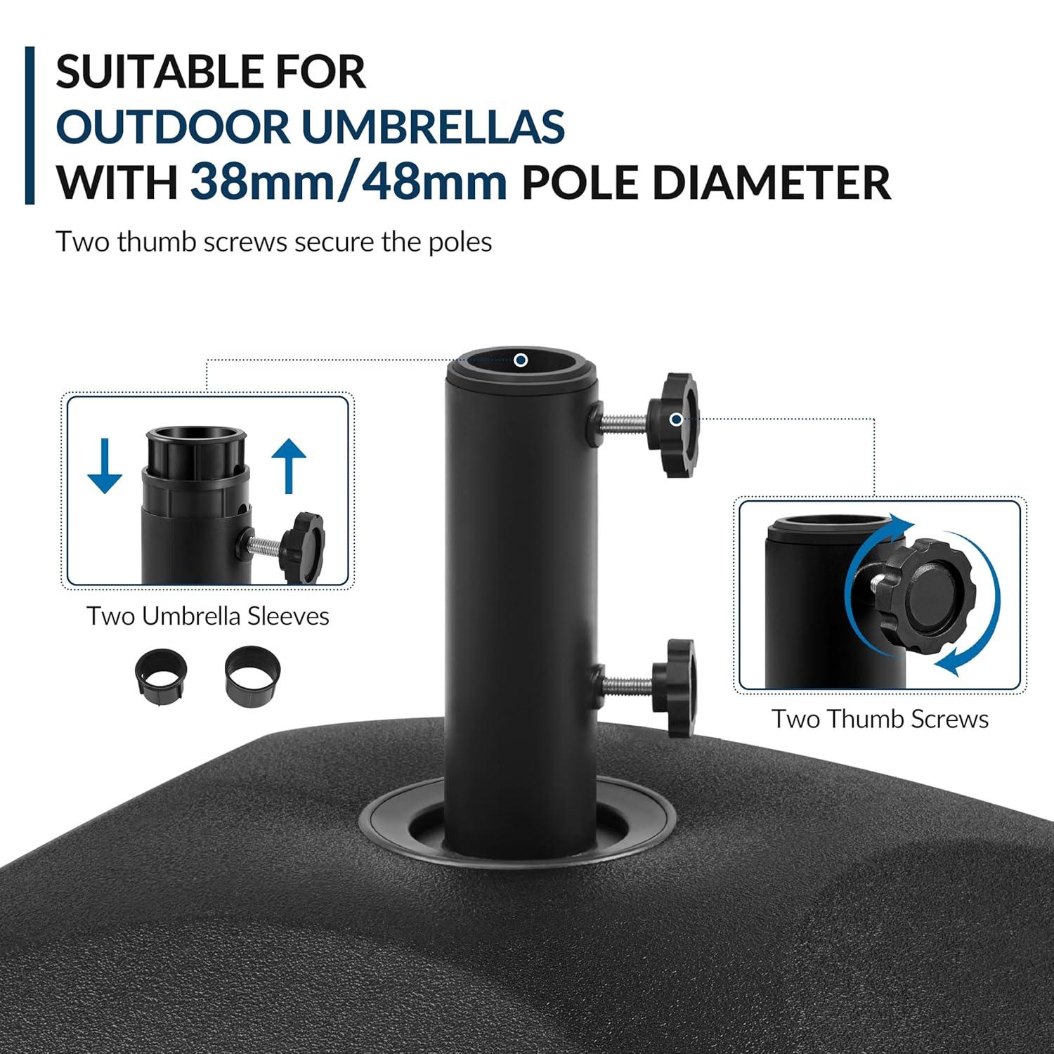 Yaheetech Portable Patio Umbrella Base, Black