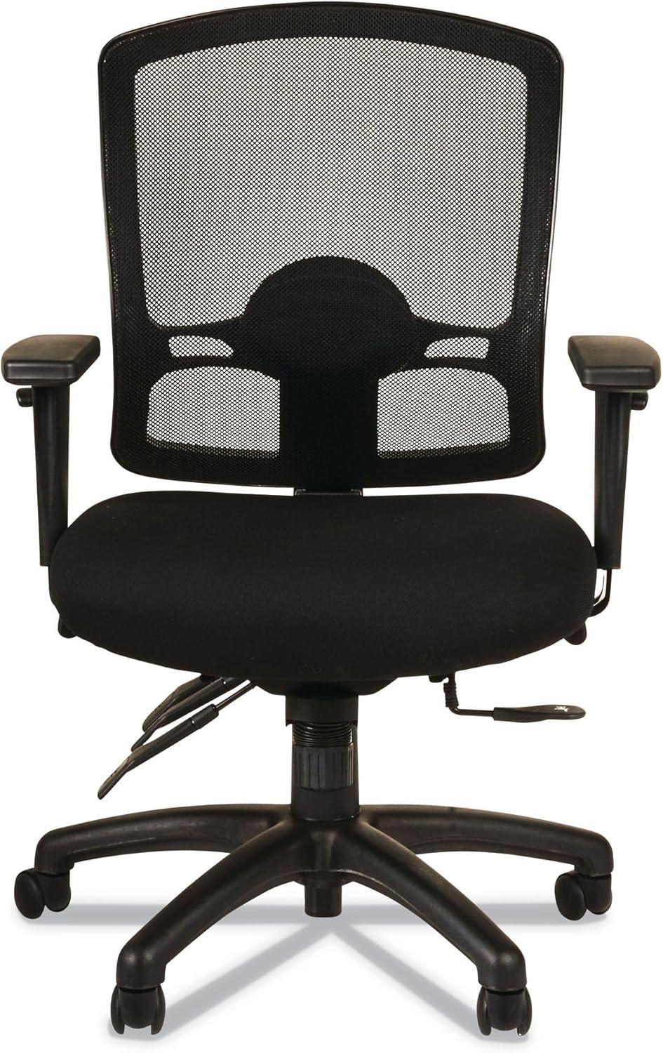 Alera Alera Etros Series Mid-Back Multifunction with Seat Slide Chair, Supports Up to 275 lb, 17.83" to 21.45" Seat Height, Black