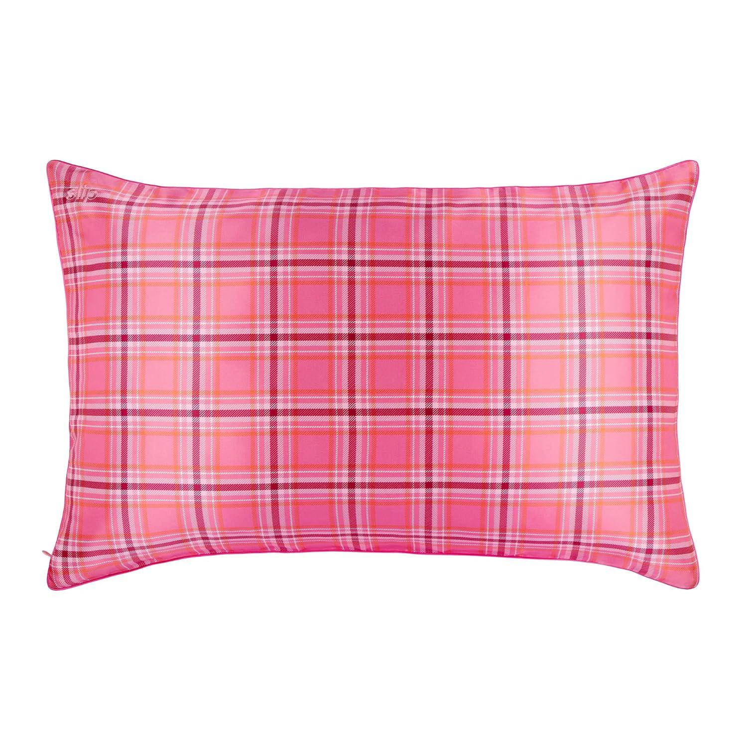 Highland Rose Plaid Pure Silk Queen Pillowcase