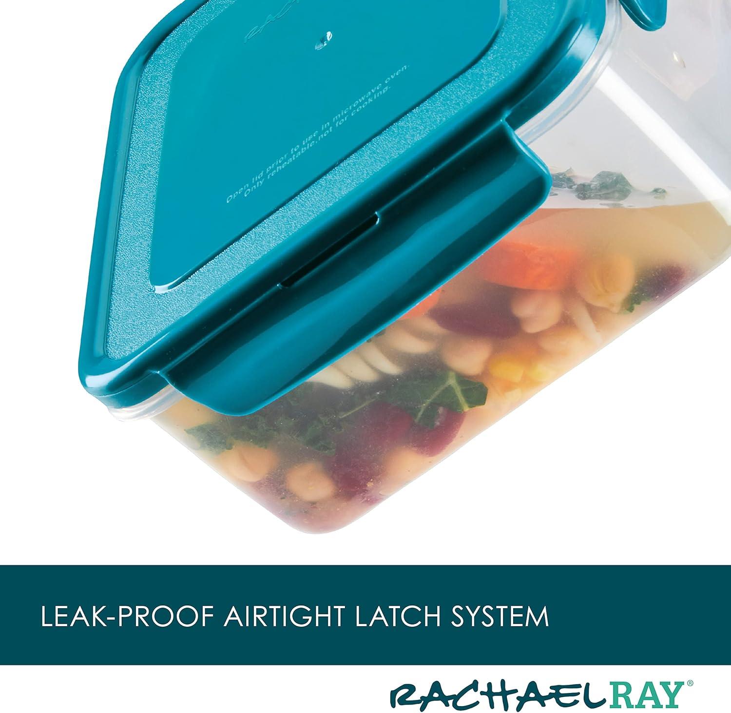 Leak-Proof Nestable Square 5 Container Food Storage Set