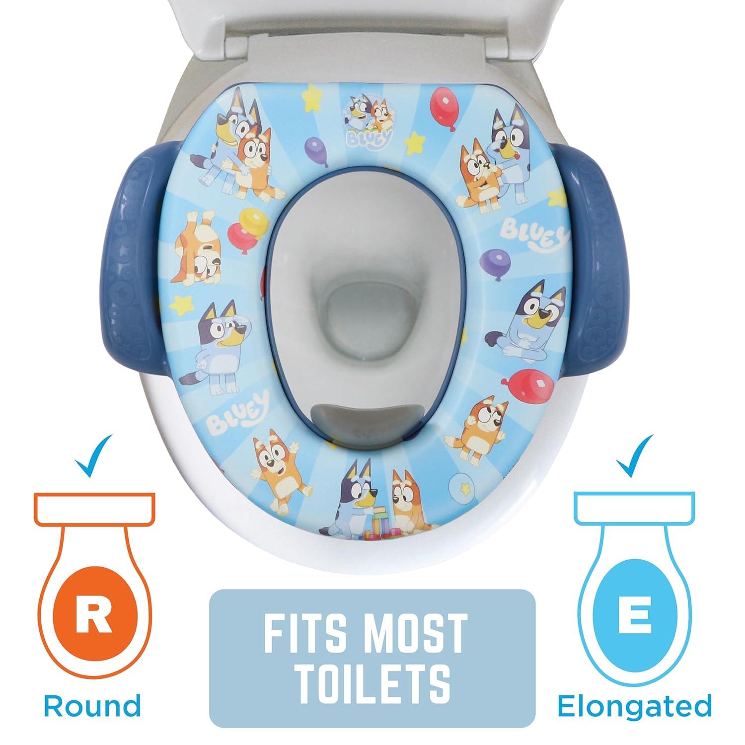 Bluey Soft Potty Seat - Potty Training Toilet Seat, Soft Cushion, Baby Potty Training, Safe, Easy to Clean C33