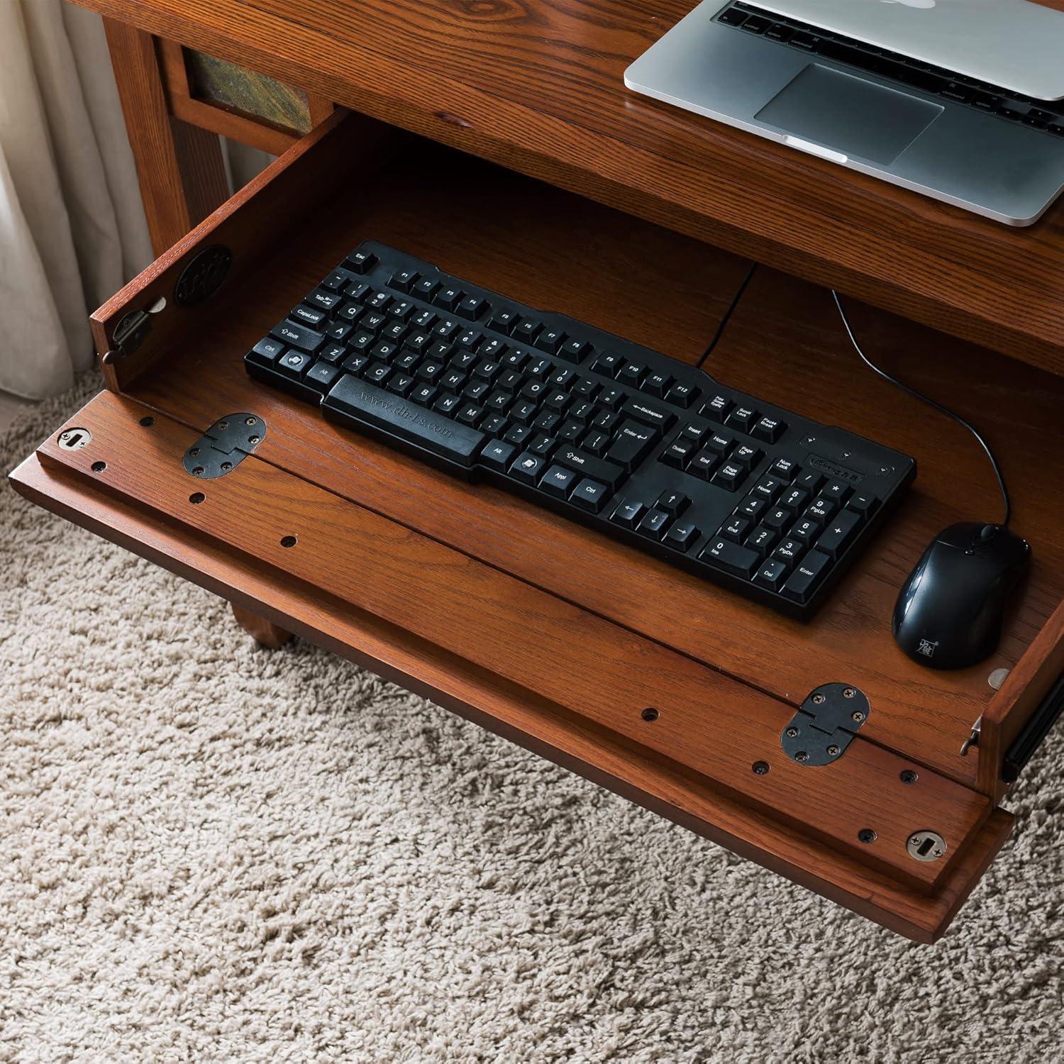 Leick Home Rustic Slate Laptop Desk in Distressed Autumn