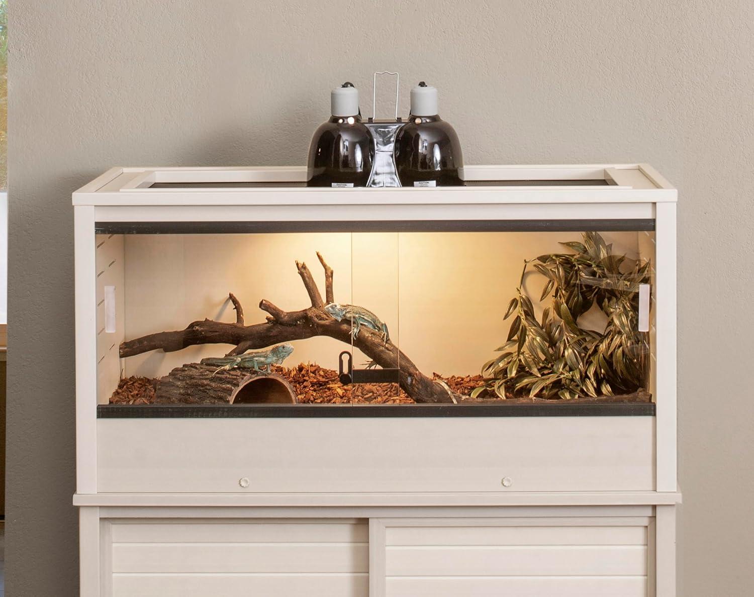 ECOFLEX 36" White Reptile Terrarium with Glass Doors