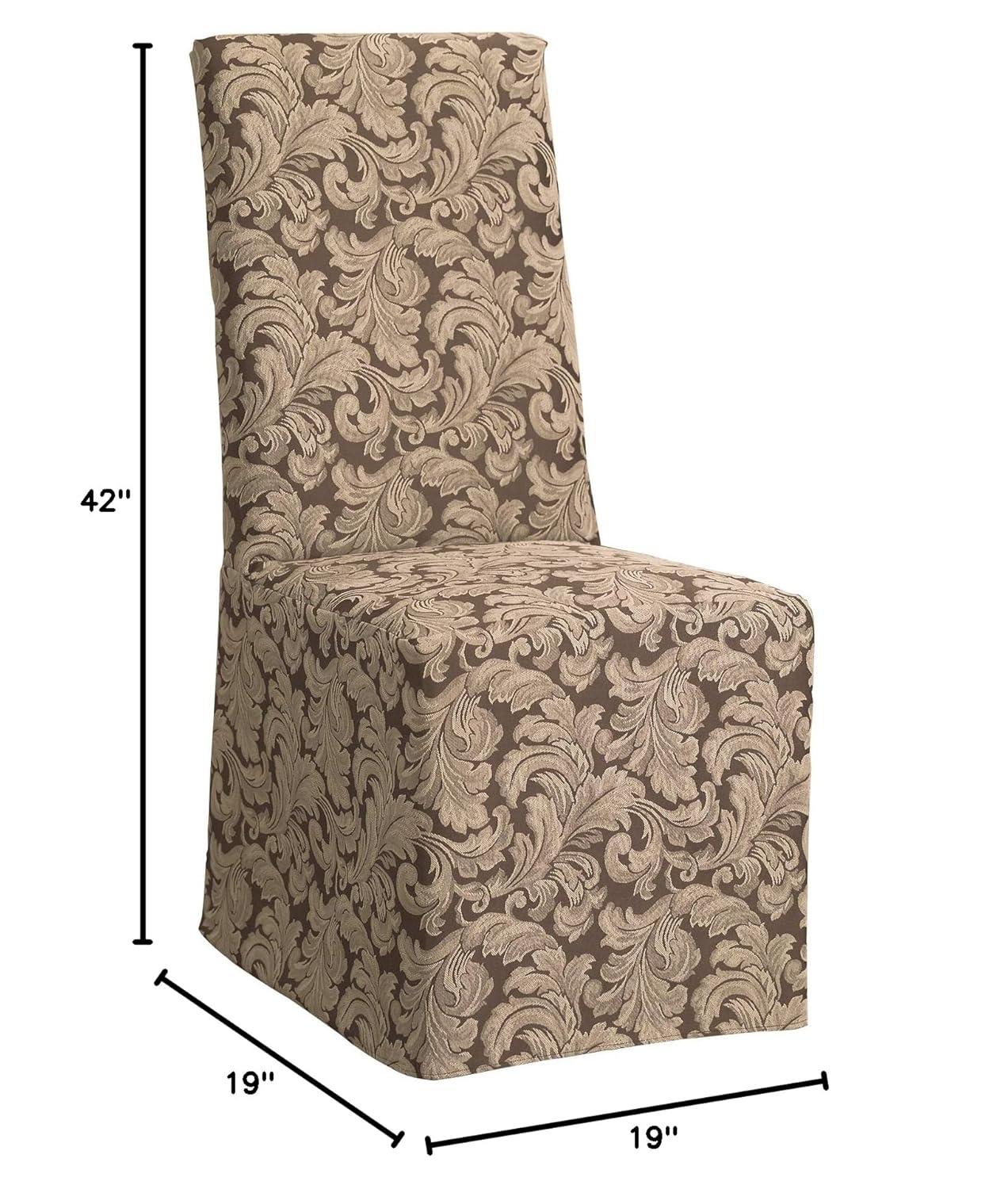 Scroll Classic Box Cushion Dining Chair Slipcover