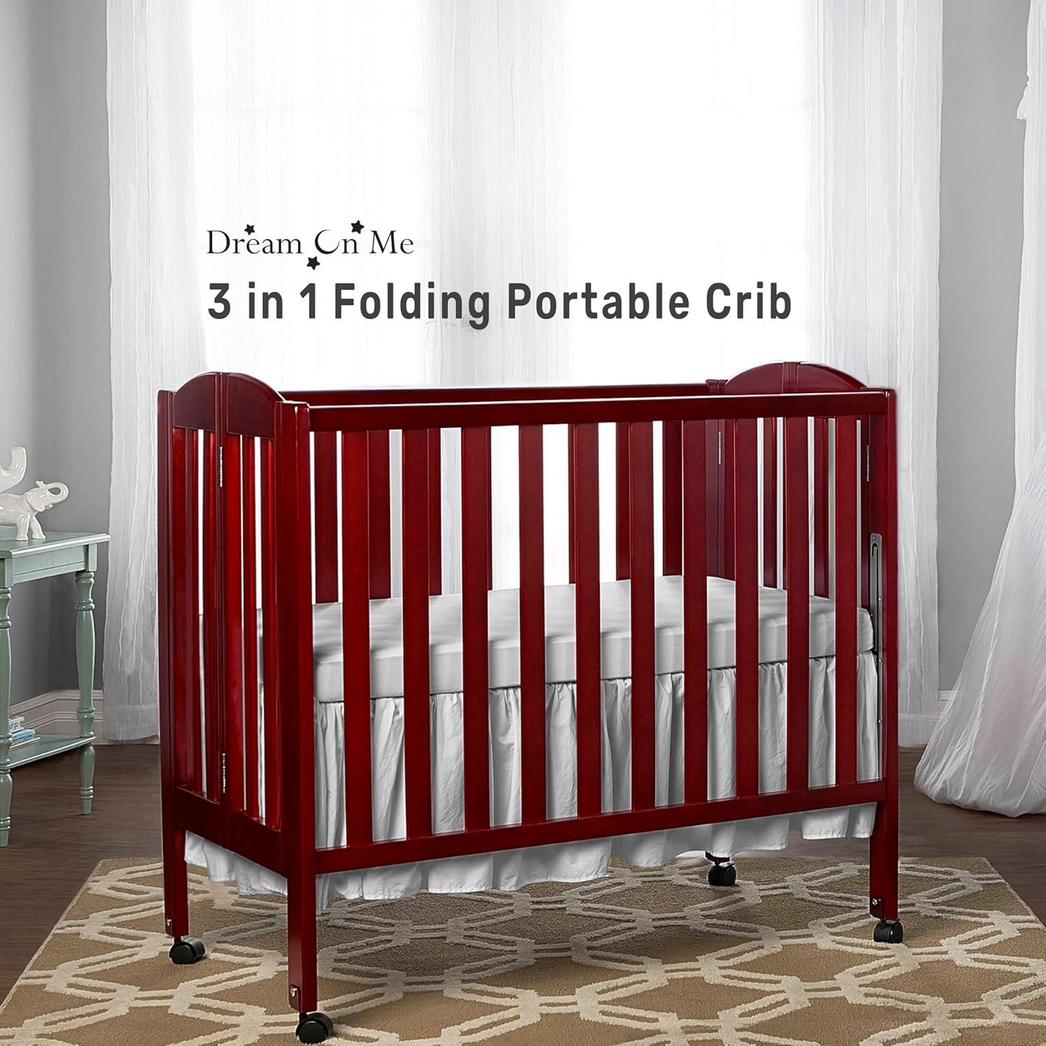 Dream On Me 2-in-1 Mini Convertible Portable Crib