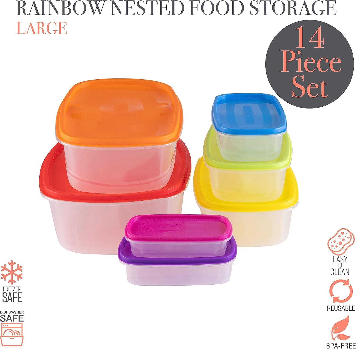 Derrynisk Food Storage - Set of 7 Containers and 7 Lids