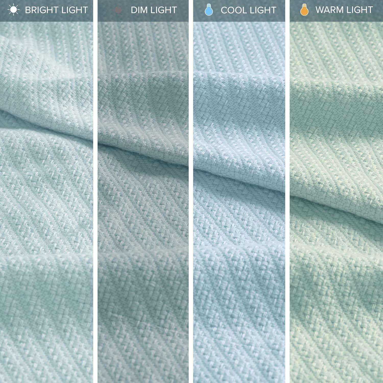 Bed Blanket Liquid Cotton Twin Light Blue