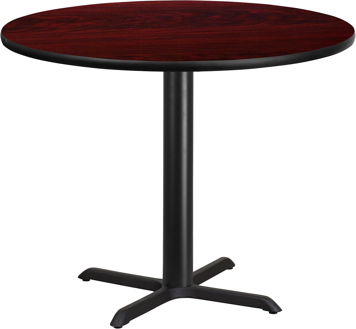 Flash Furniture Carrus Round Laminate Table Top with Height Table Base