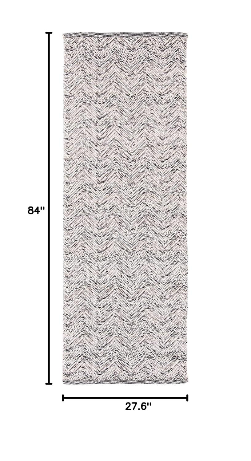 Kilim KLM401 Hand Woven Runner Rug - Grey/Beige - 2'3"x7' - Safavieh