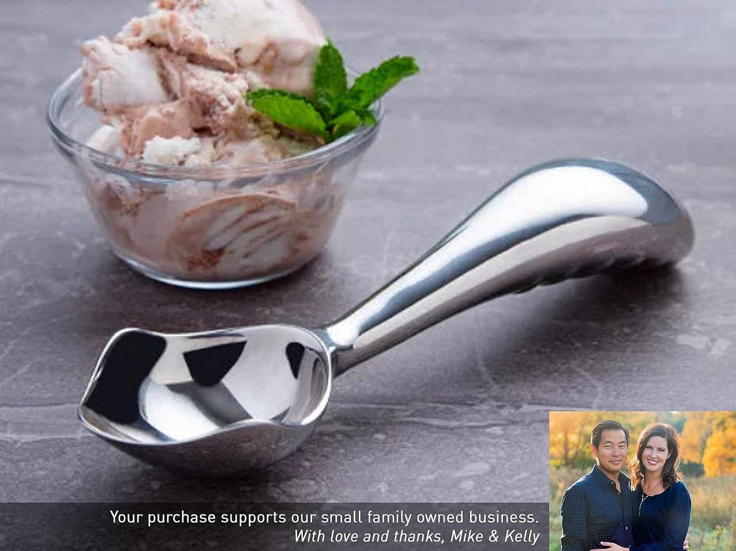 Ergonomic Stainless Steel Ice Cream Scoop with Non-slip Grip