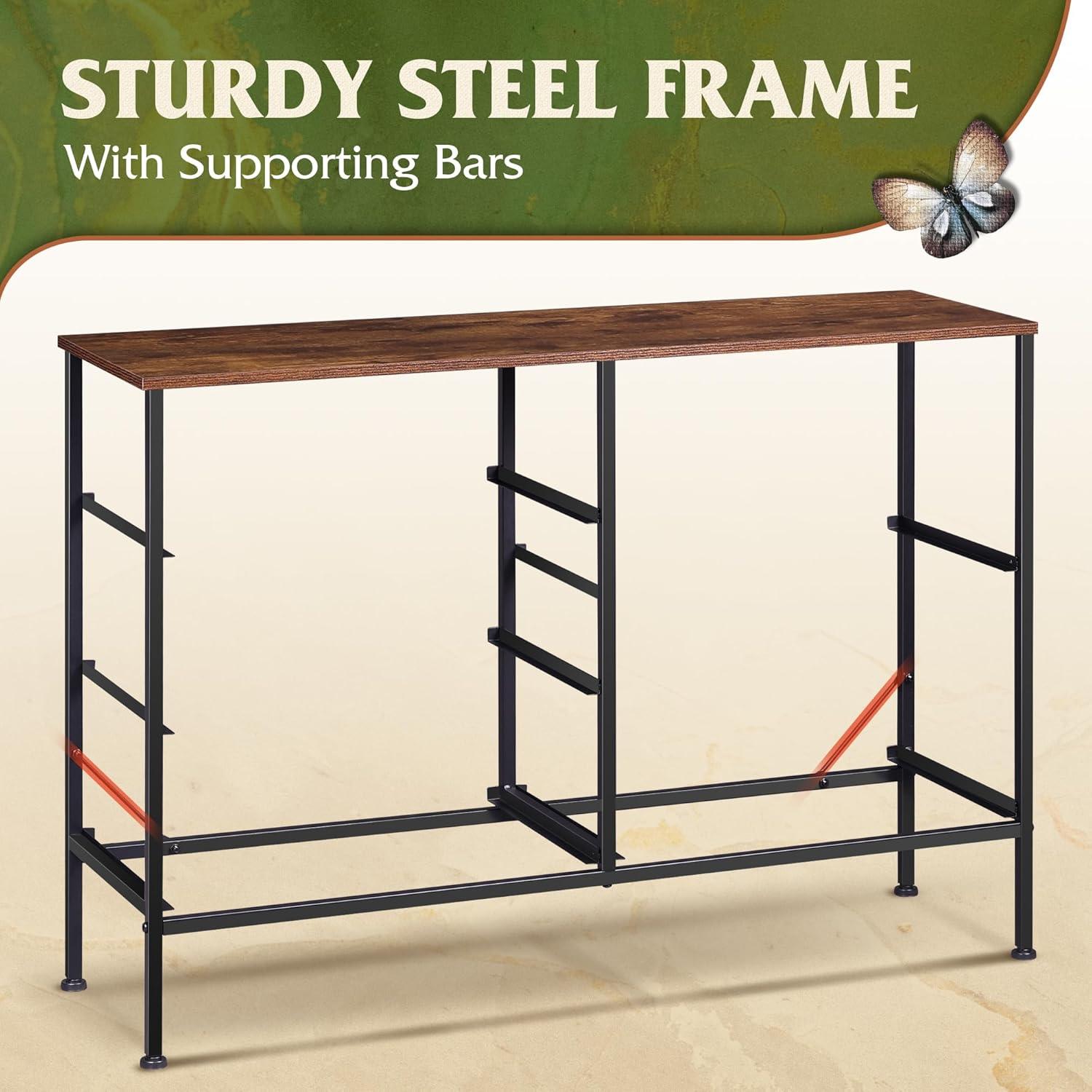 WLIVE Dresser for Bedroom with 5 Drawers, Wide Chest of Drawers for Bedroom, Fabric Dresser for Living Room, Closet, Hallway, Rustic Brown Wood Grain Print