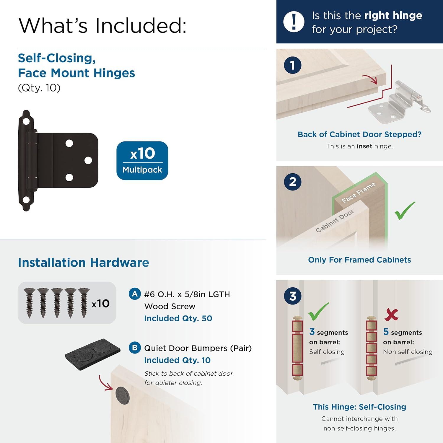 Face Mount Inset Hinge