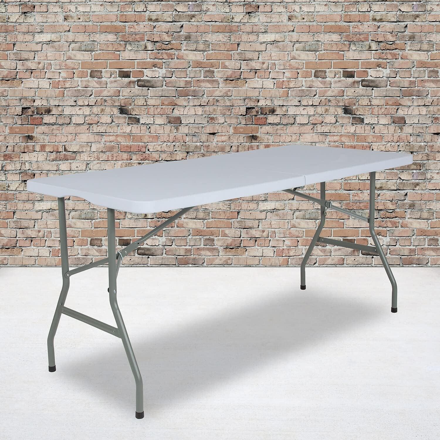 Parker 4.97-Foot Bi-Fold Plastic Folding Table with Handle - Event Table