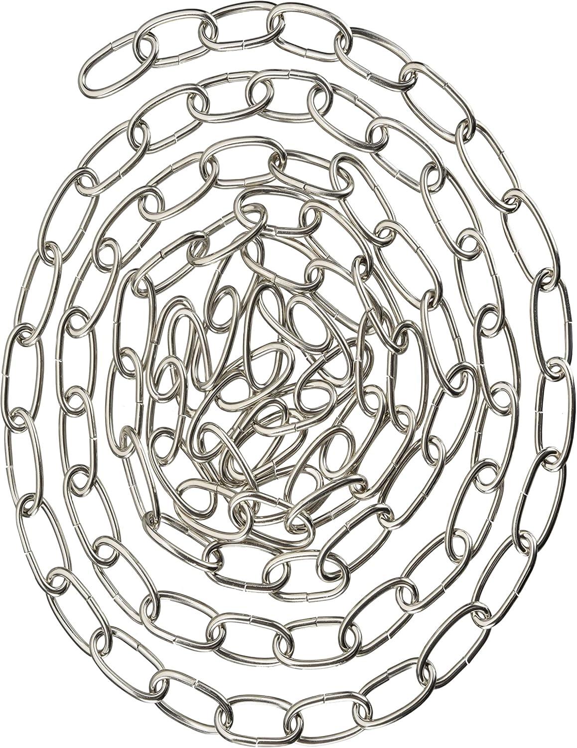 Aspen Creative 21110-51,Steel 10 Feet Heavy Duty Chain For Hanging Up Maximum Weight 40 Pounds-Lighting Fixture/Swag Light/Plant In Antique Brass.11 Gauge.