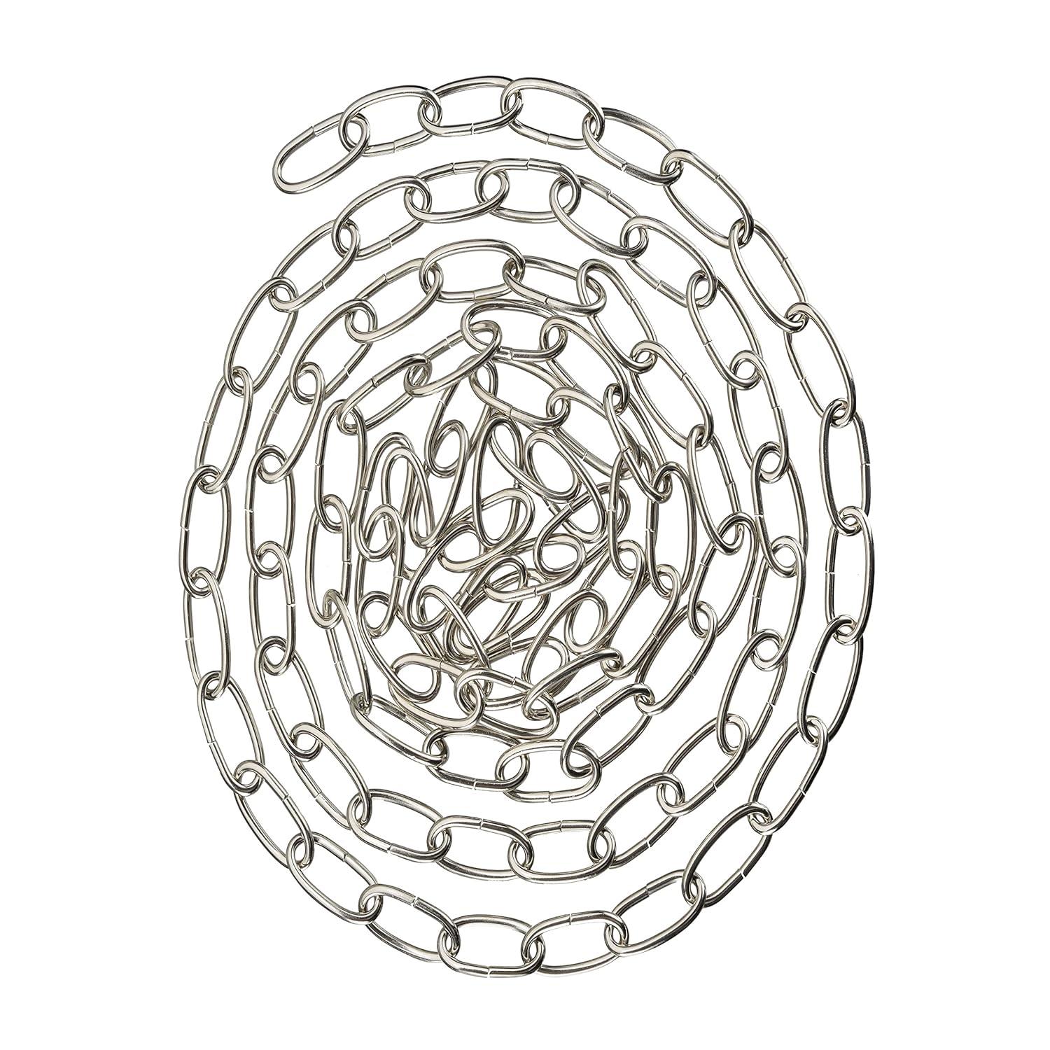 Aspen Creative 21110-51,Steel 10 Feet Heavy Duty Chain For Hanging Up Maximum Weight 40 Pounds-Lighting Fixture/Swag Light/Plant In Antique Brass.11 Gauge.