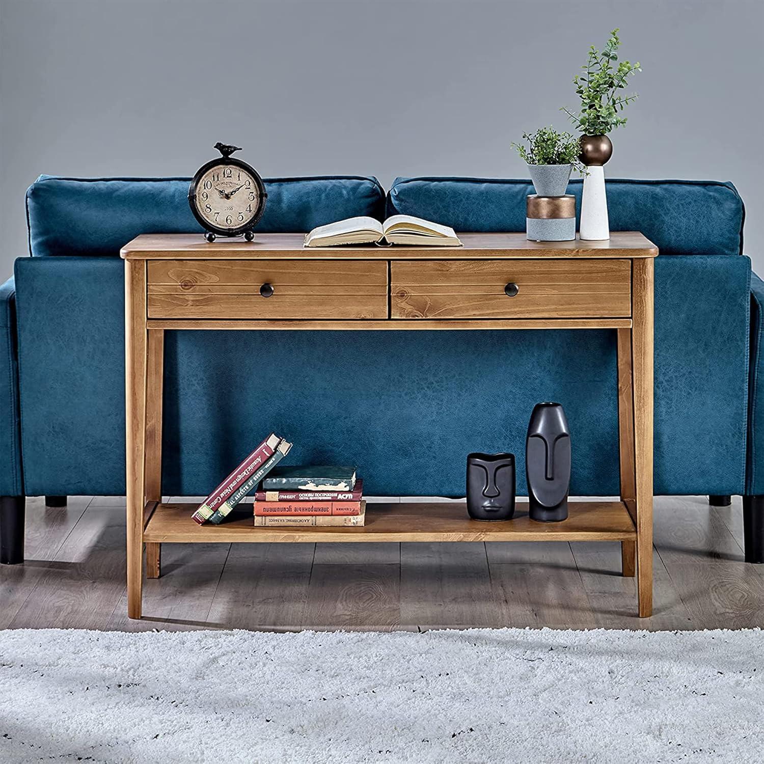 Solid Wood 2 - Drawer End Table