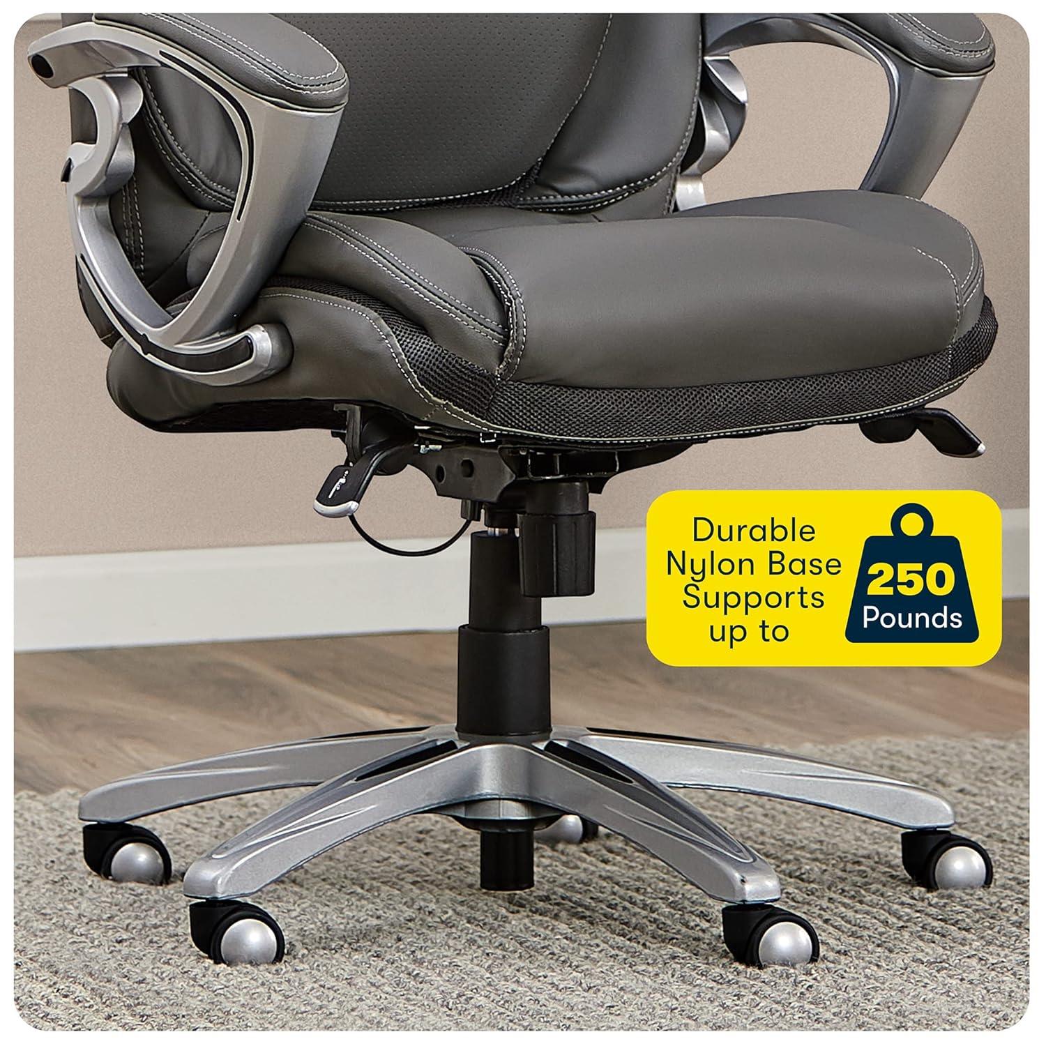 Serta Bryce Executive Office Chair with Patented AIR Lumbar Technology and Layered Body Pillows