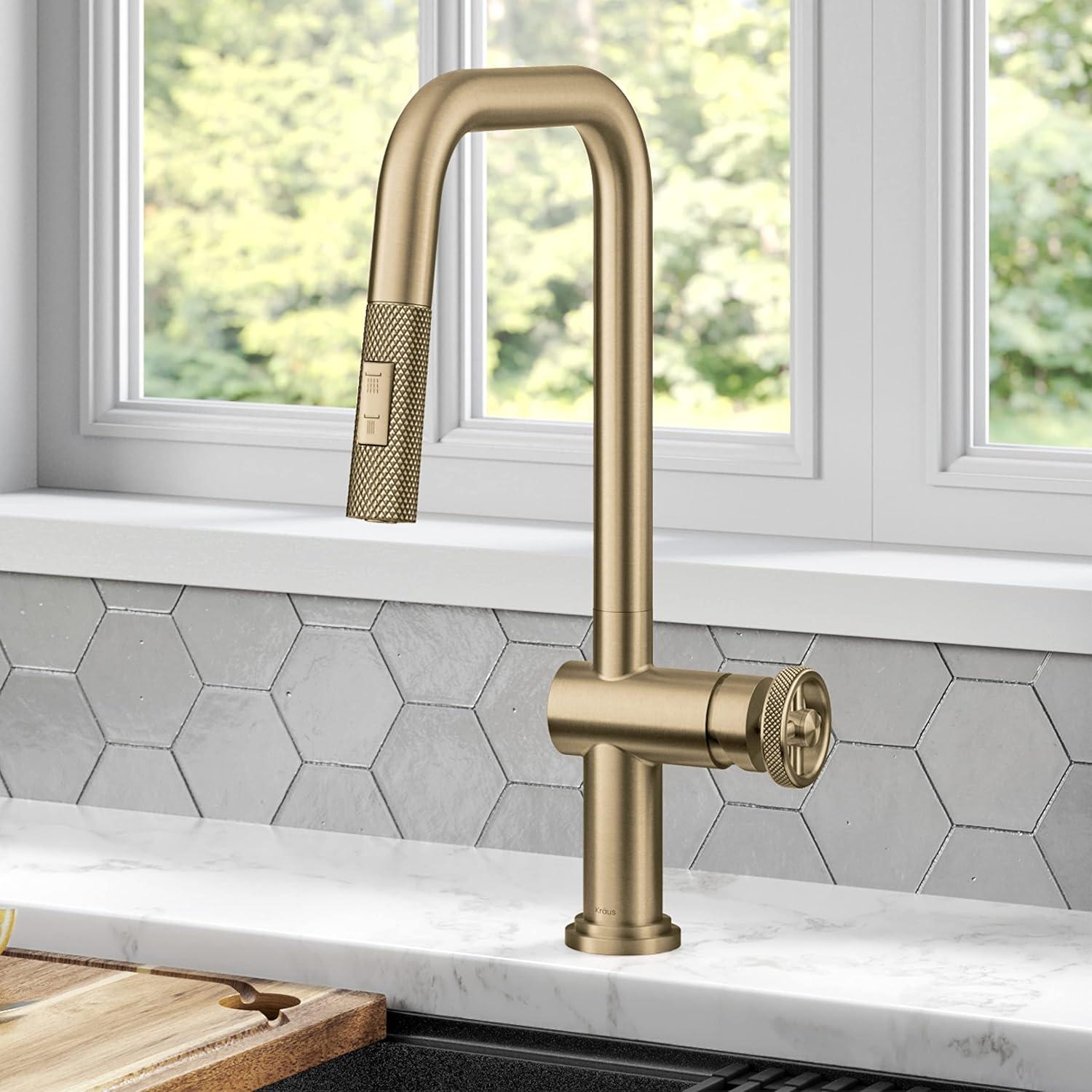 Urbix Industrial Pull-Down Single Handle Kitchen Faucet