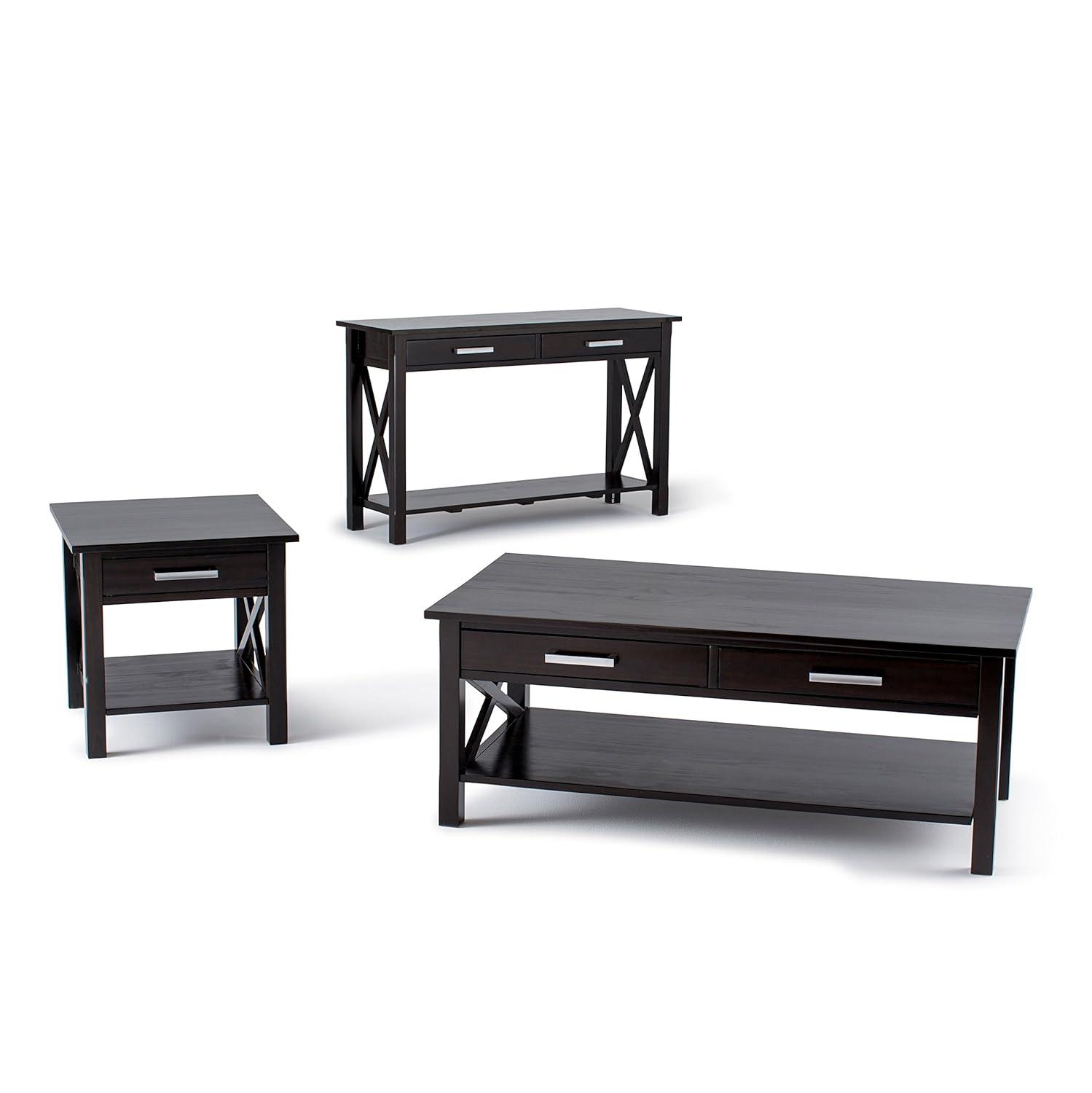 Simpli Home Kitchener 21"W Solid Mango Wood Square End Table with Storage Drawer
