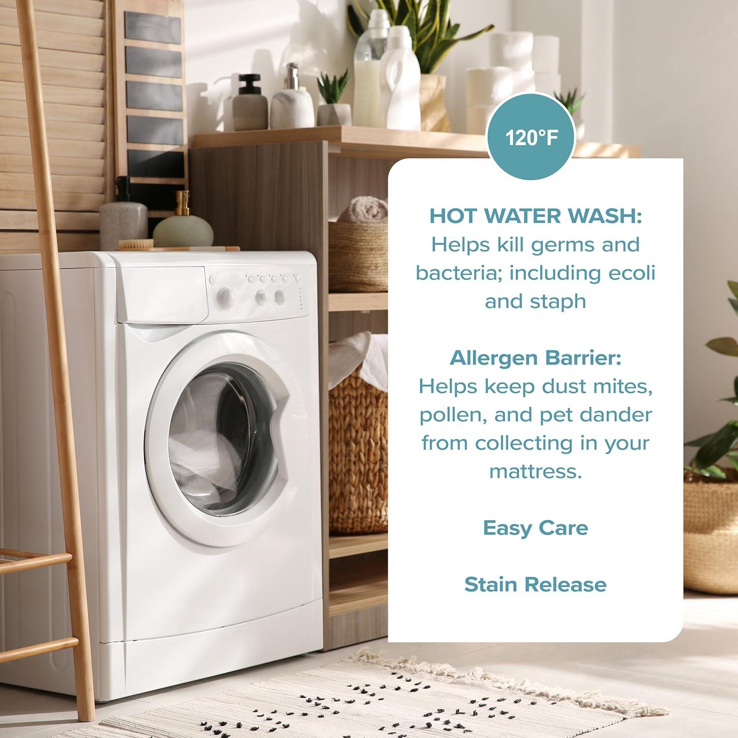 Bare Home Waterproof Quilted Mattress Pad