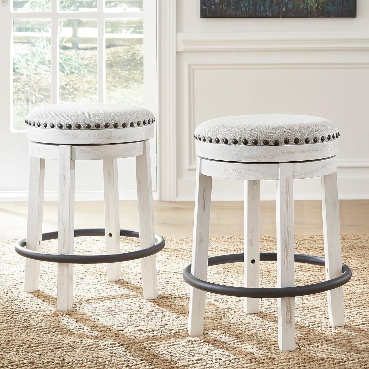 Daiah Swivel Upholstered Counter Stool