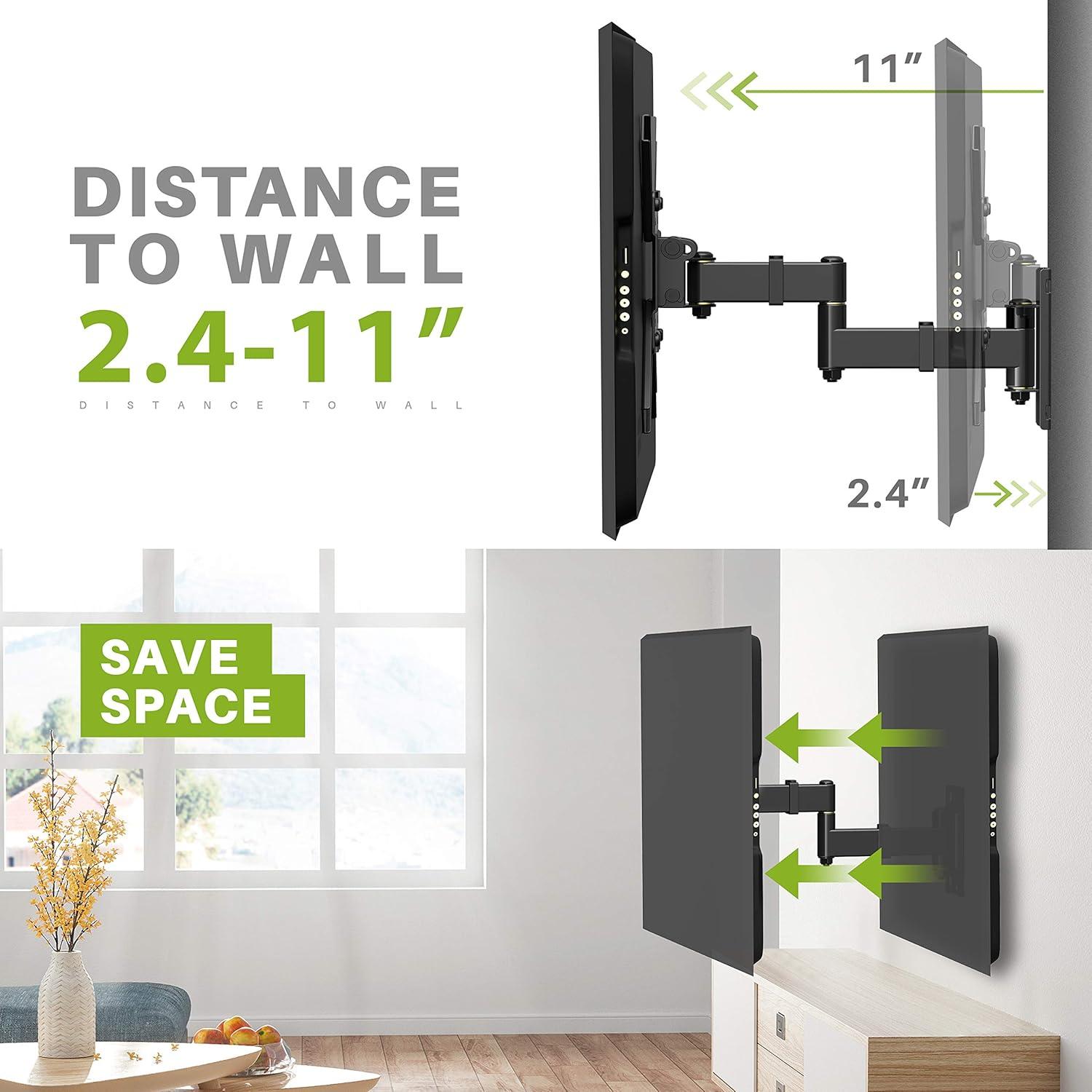 Full Motion TV Wall Mount Swivel and Tilt, TV Mount with Articulating Arms for Most 13-32 inch LED LCD