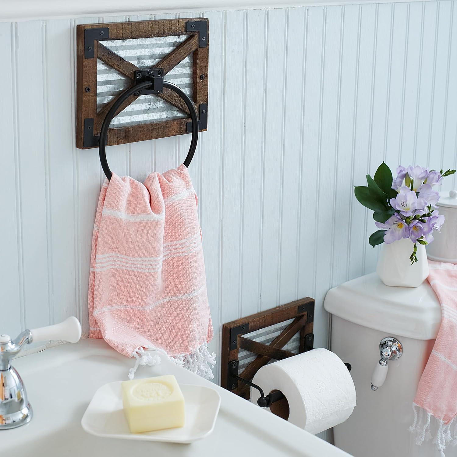 Wall Mount Rustic Farmhouse Toilet Paper Holder