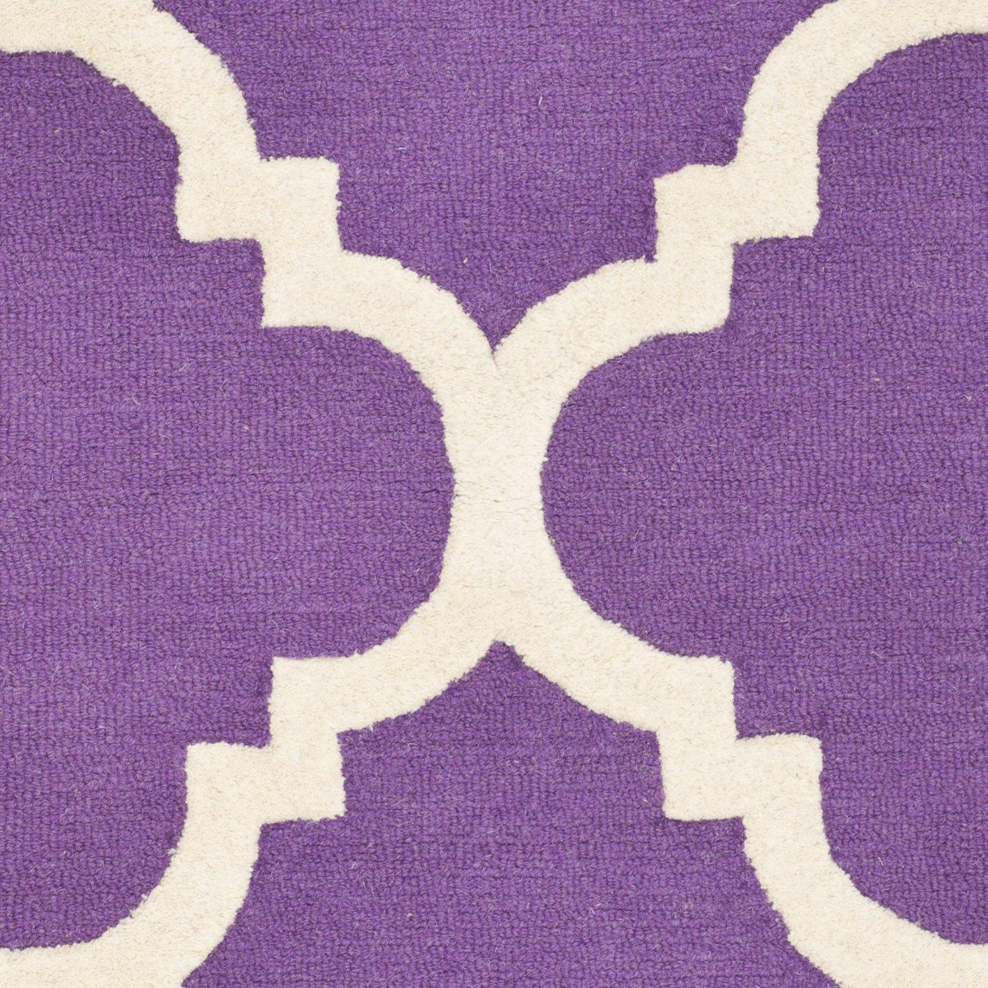 Cambridge CAM140 Tufted Indoor Area Rug - Purple/Ivory - 4'x6' - Safavieh