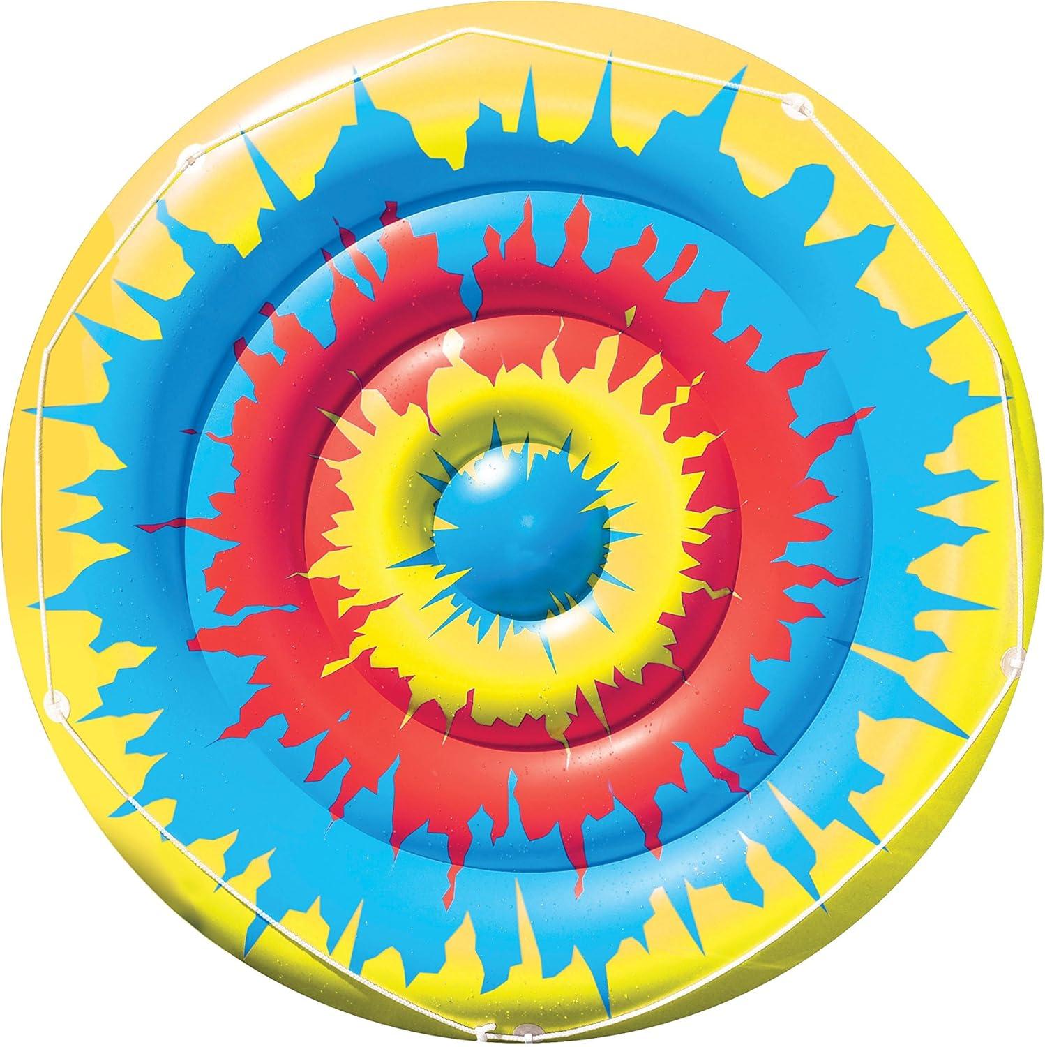 Retro Tie-Dye Inflatable Pool Island Float