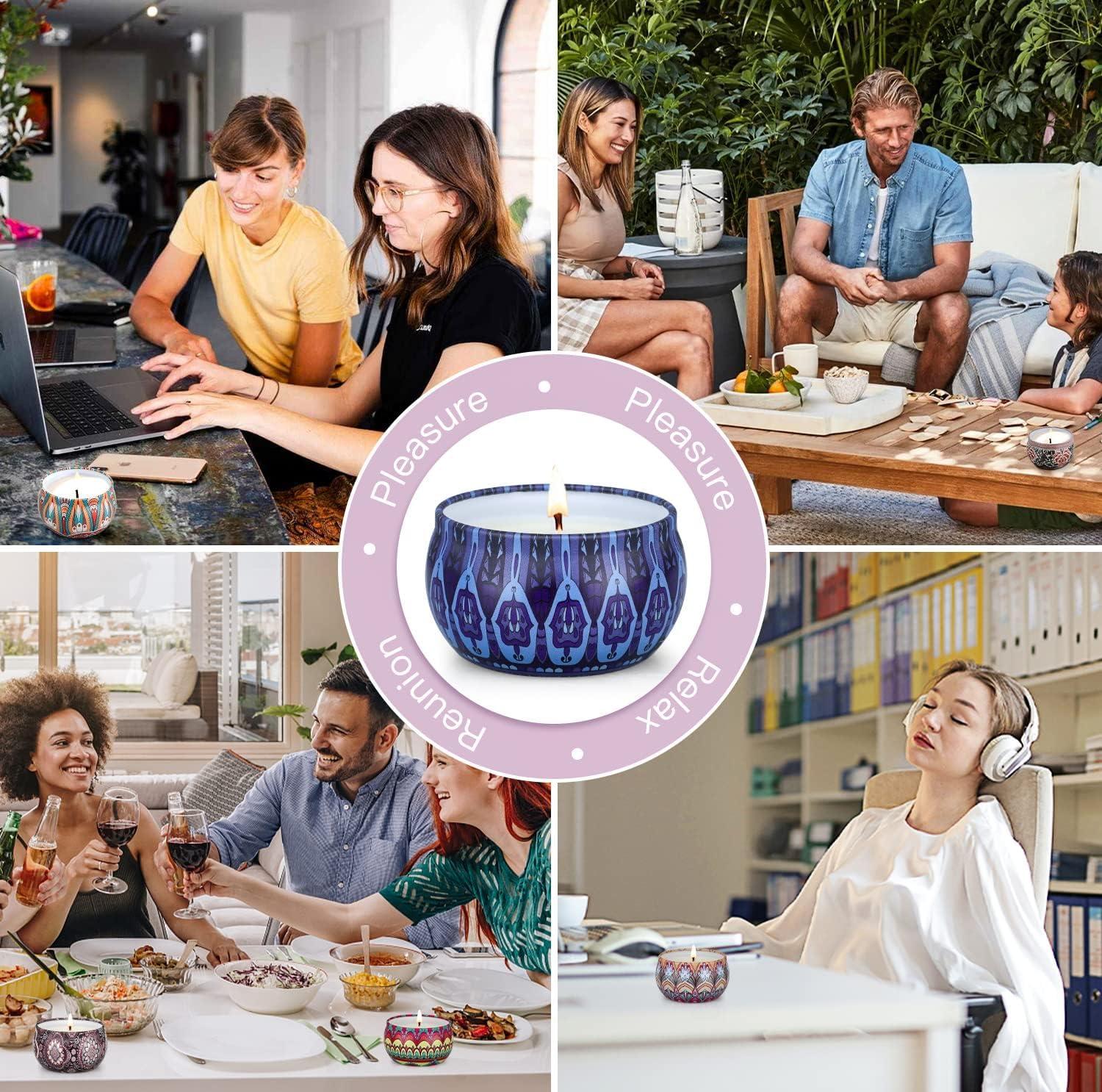 Scented Candles Gift Set, 12 Pack Aromatherapy Candles for Women, Candles for Home Scented, 300H Long Burning, Soy Wax Candle Set, Gifts for Mom Women SPA Birthday Anniversary Stocking Stuffers