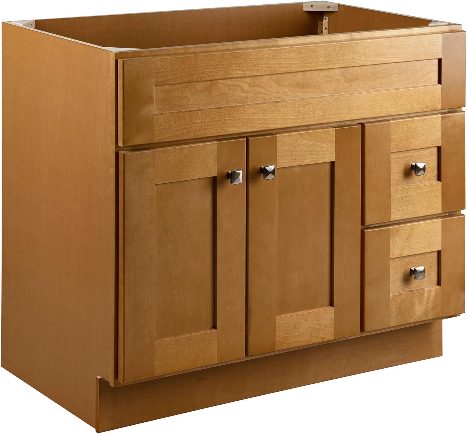 Brookings 36 Inch Bathroom Vanity, Solid Wood, Ready to Assemble