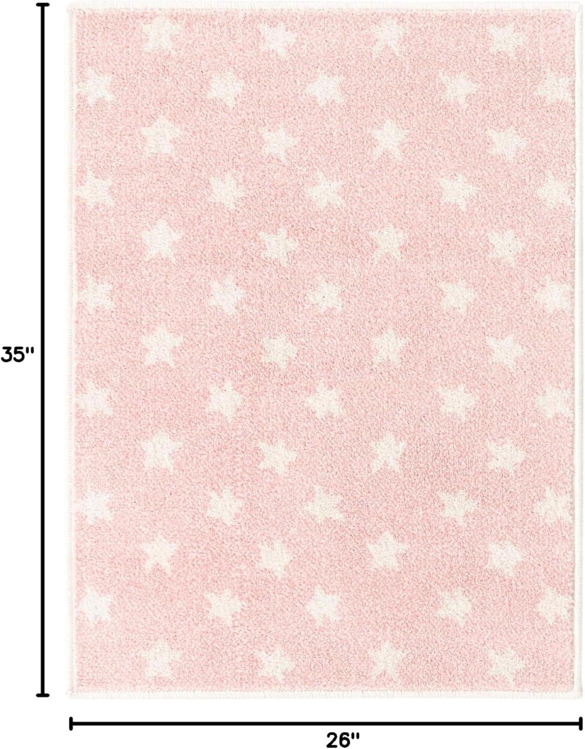 Unique Loom Whimsy Kids Stars Indoor Woven Area Rug