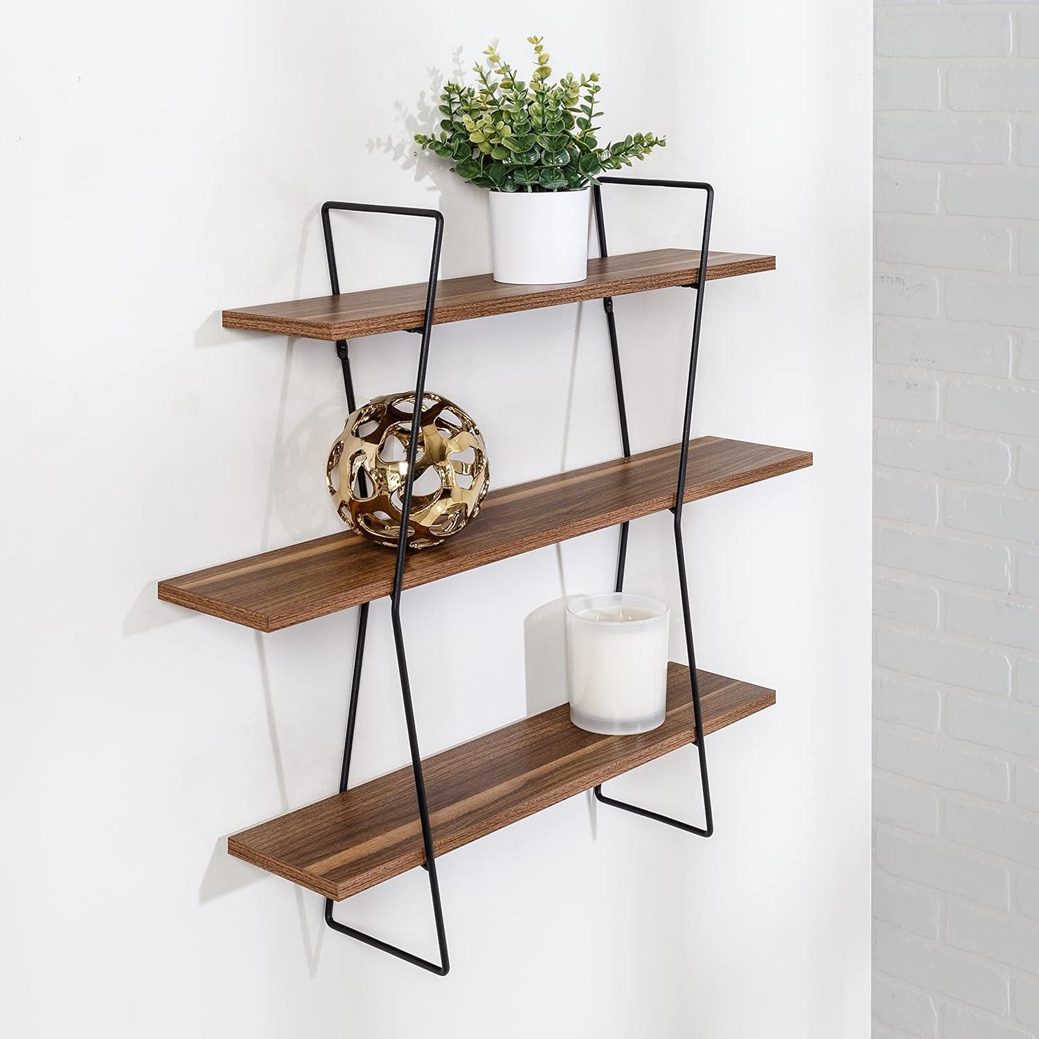 Honey-Can-Do 3 Tier Wall Shelf Metal