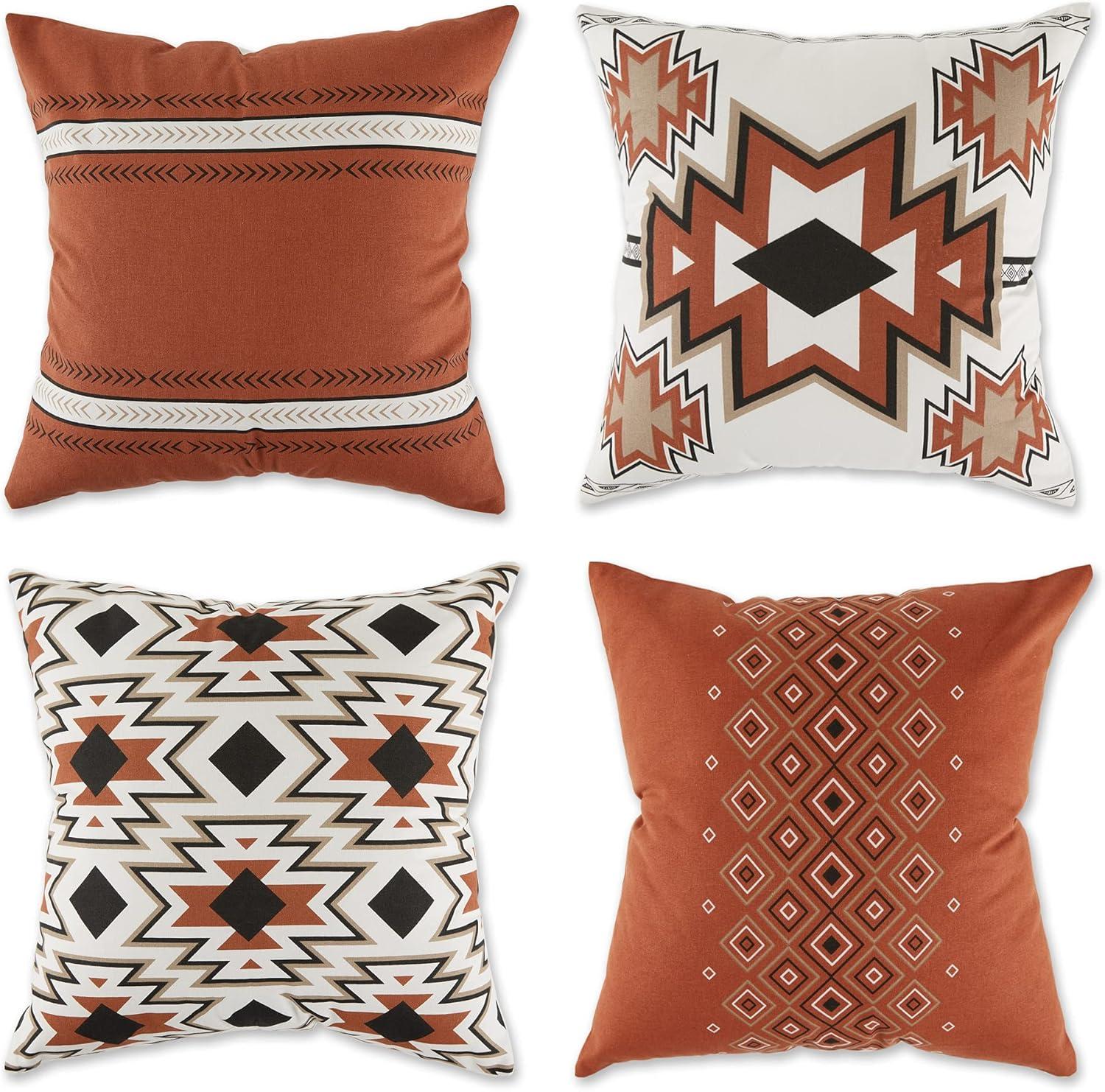 Geometric Cotton Reversible Pillow Cover