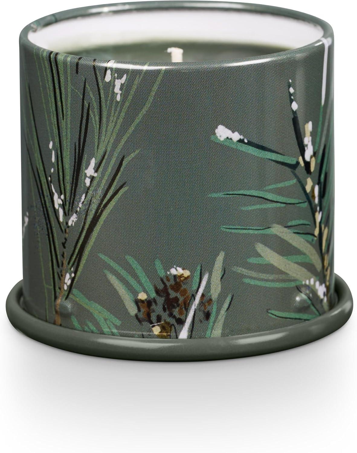 ILLUME Noble Holiday Balsam & Cedar Large Crackle Glass Candle