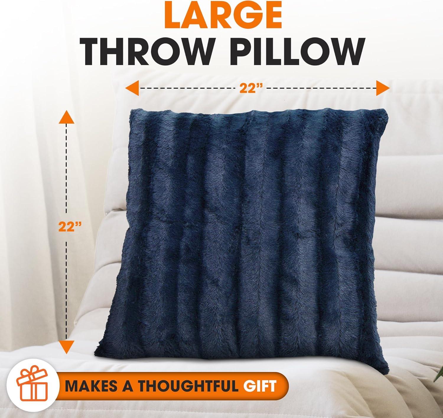 Cheer Collection FRBIN Square Pillow Cover & Insert (Set of 2)