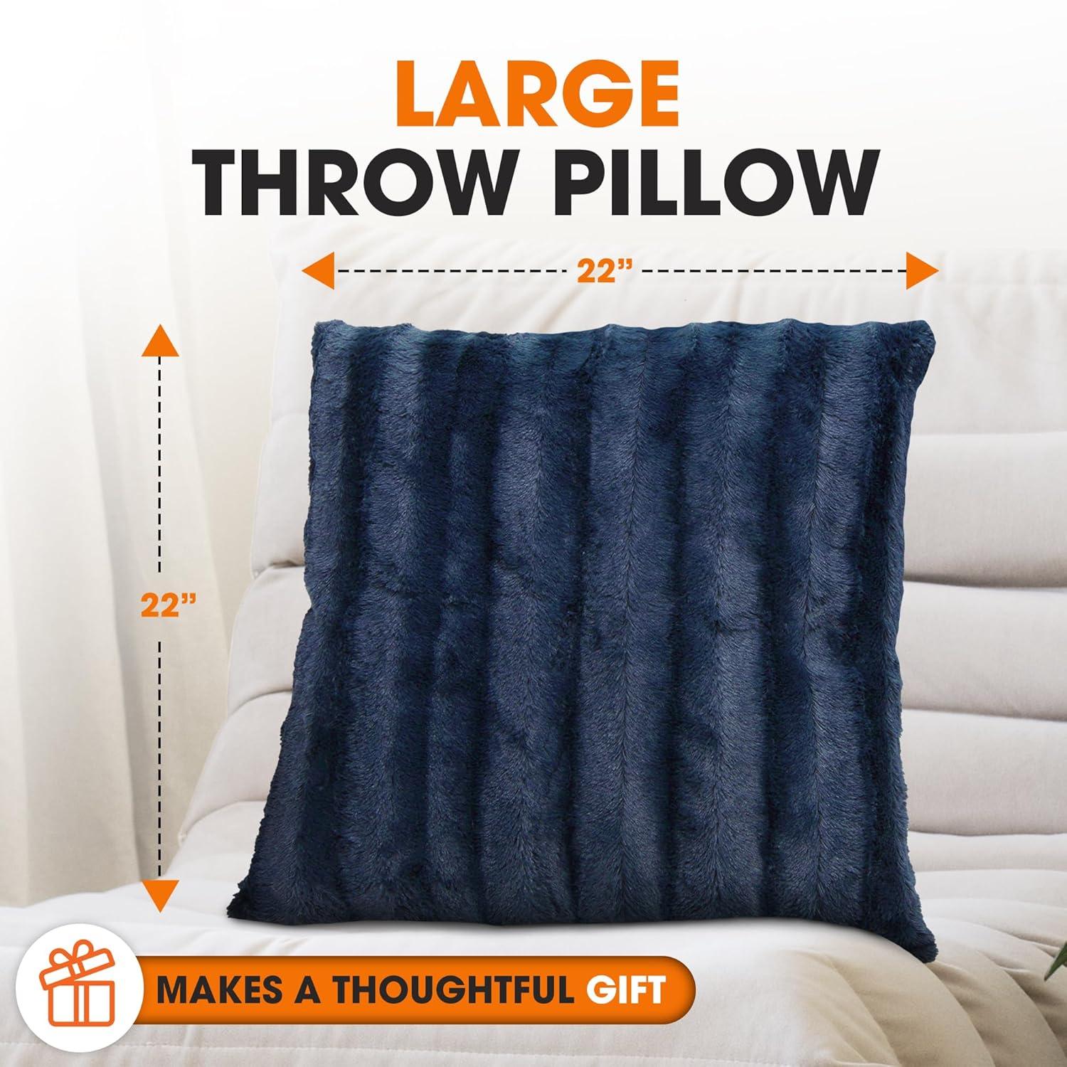 Cheer Collection FRBIN Square Pillow Cover & Insert (Set of 2)