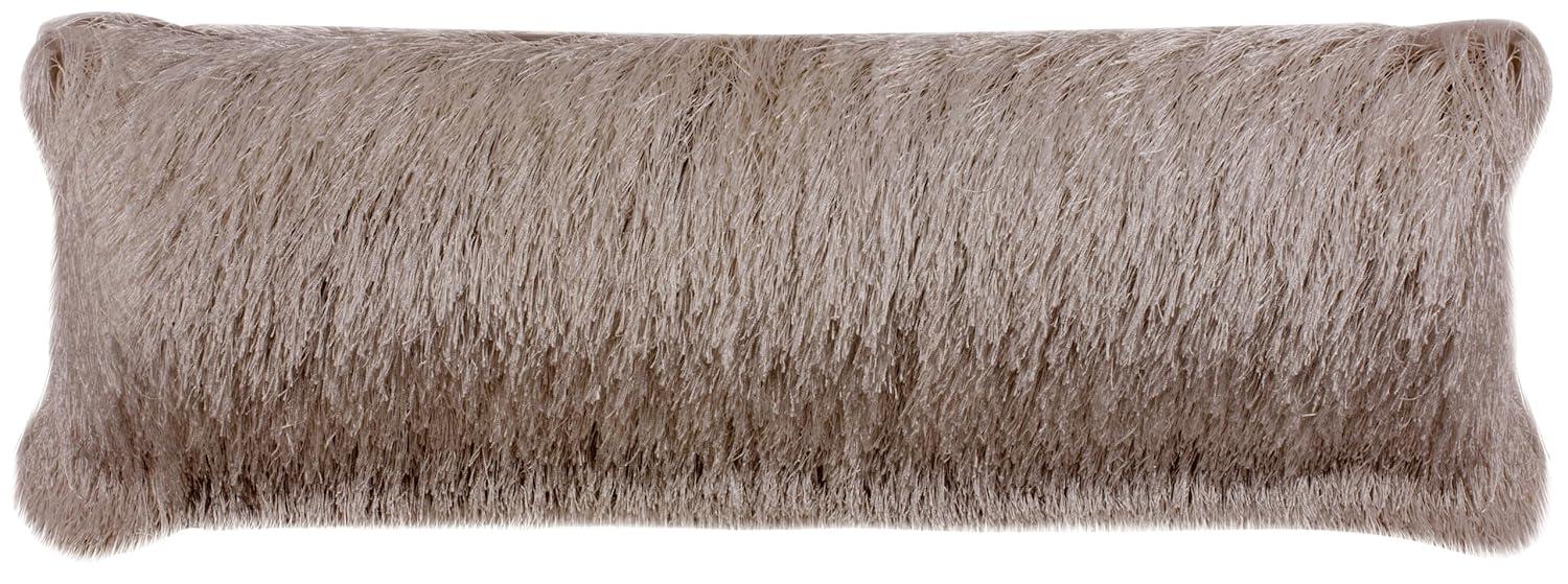 Indoor/Outdoor Shag Pillow - Taupe - 20"X20" - Safavieh