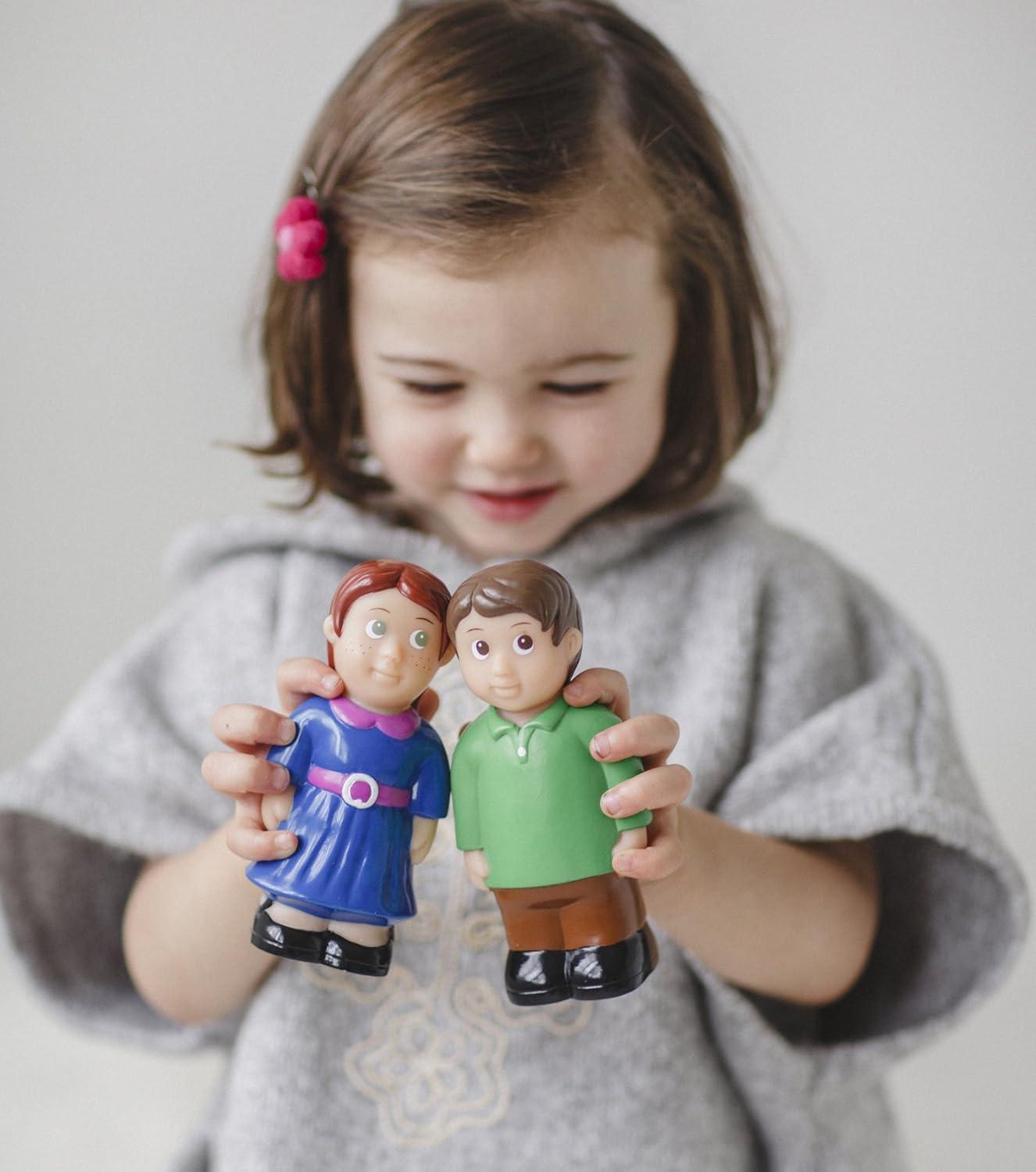 Get Ready Kids 5" Play Figures, Caucasian Family, Set of 4