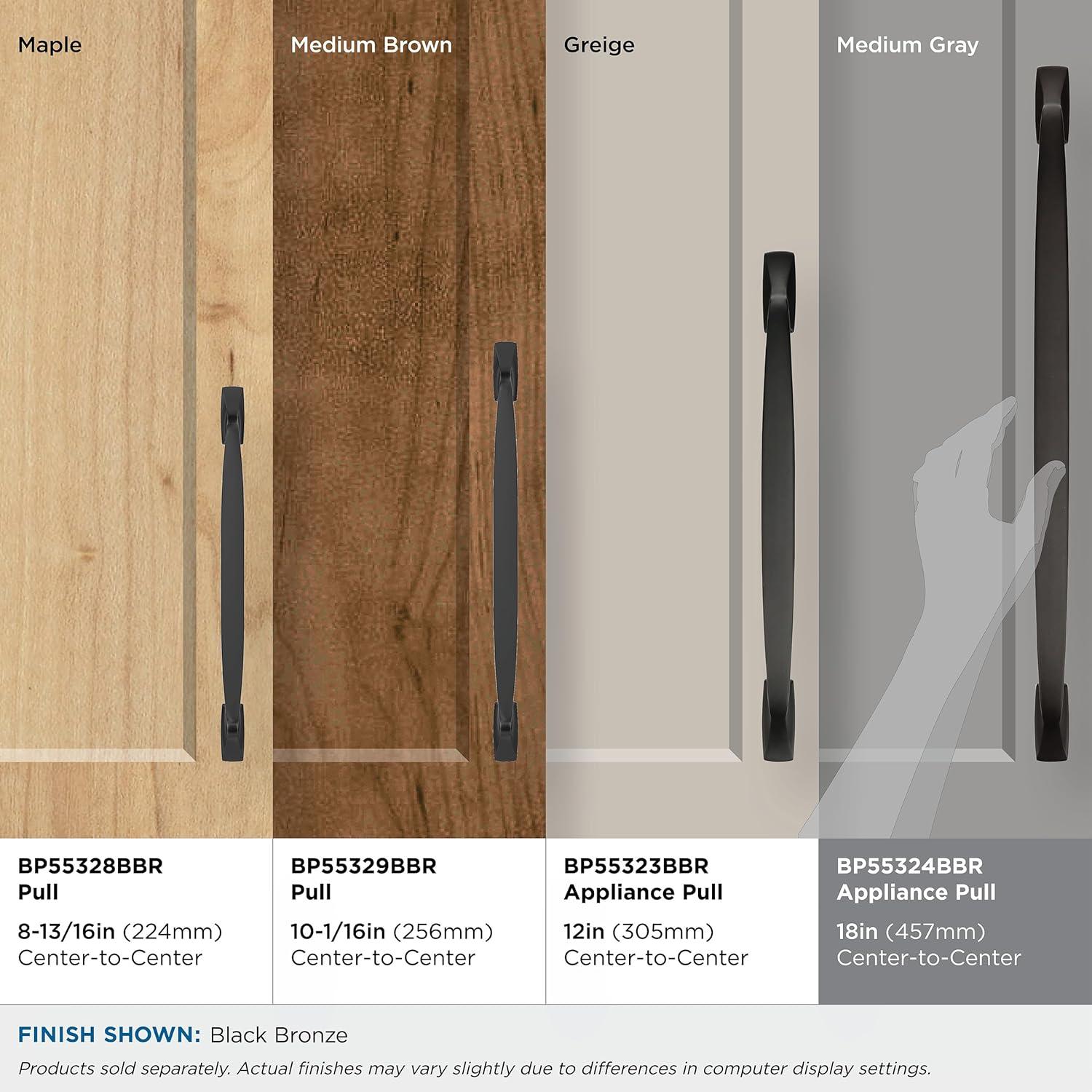 Amerock Highland Ridge 18 inch (457mm) Center-to-Center Black Bronze Appliance Pull