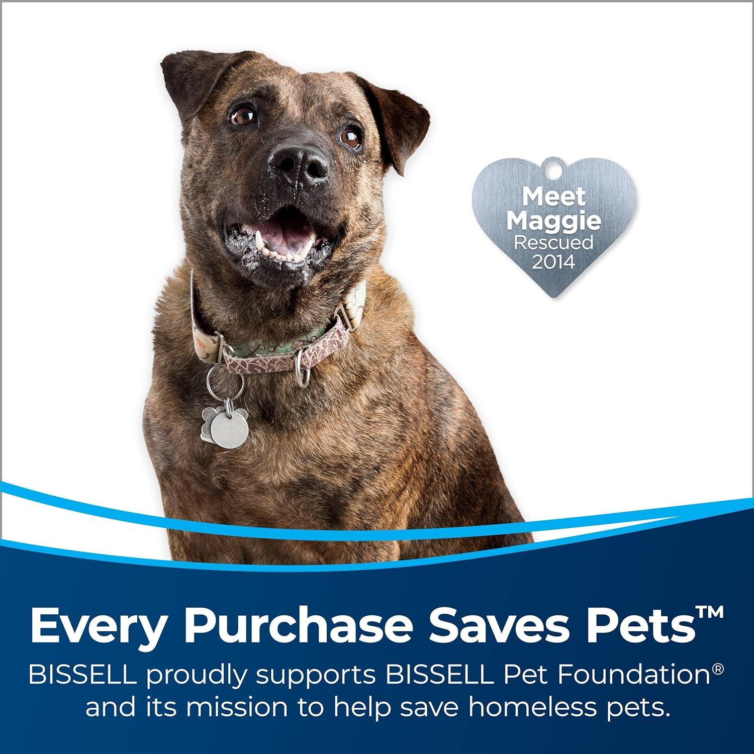 BISSELL 24613 BISSELL Pet Hair Eraser Turbo Plus Lightweight Vacuum, Tangle-Free Brush Roll, Powerful Pet Hair Pick-up 24613