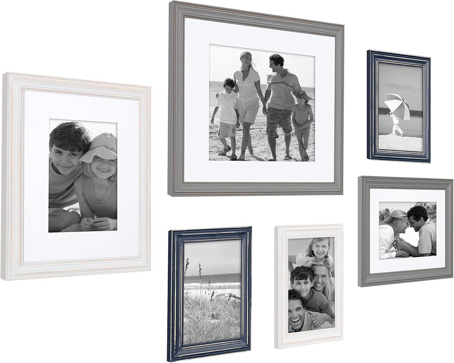 6pc Bordeaux Frame Boxs White/Black/Gray - Kate &#38; Laurel All Things Decor