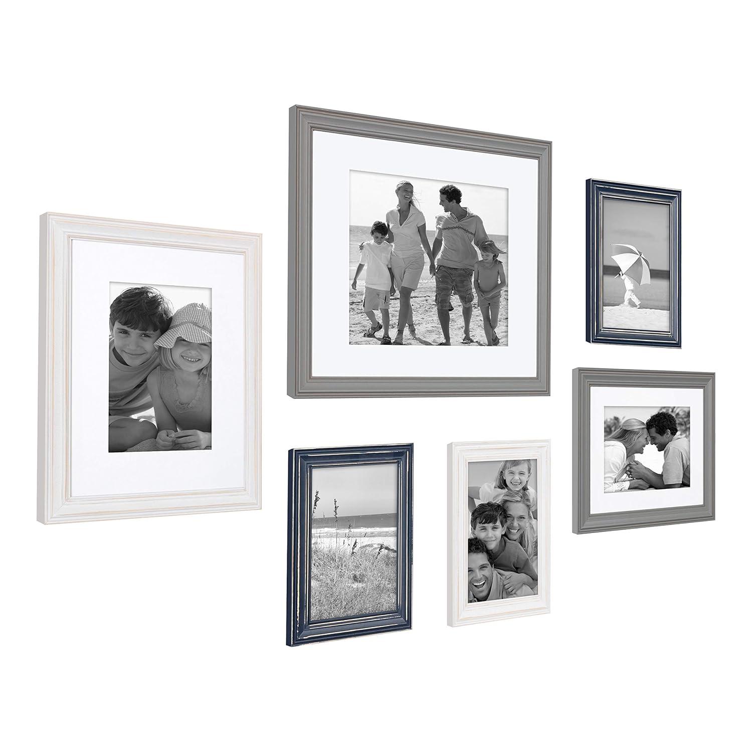 6pc Bordeaux Frame Boxs White/Black/Gray - Kate &#38; Laurel All Things Decor