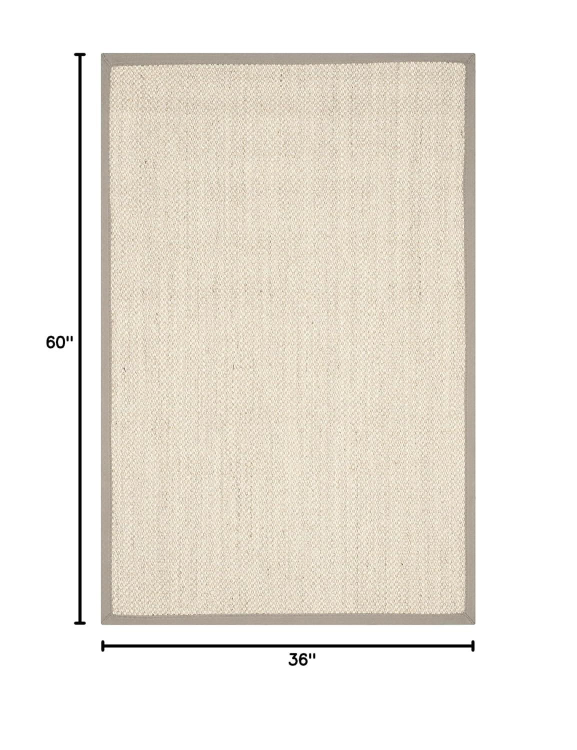 Natural Fiber NF143 Power Loomed Indoor Accent Rug - Marble/Khaki - 3'x5' - Safavieh.