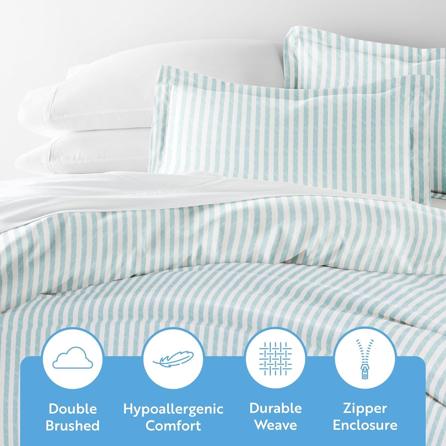 Becky Cameron 3 Piece Rugged Stripe Pattern Duvet Cover Set