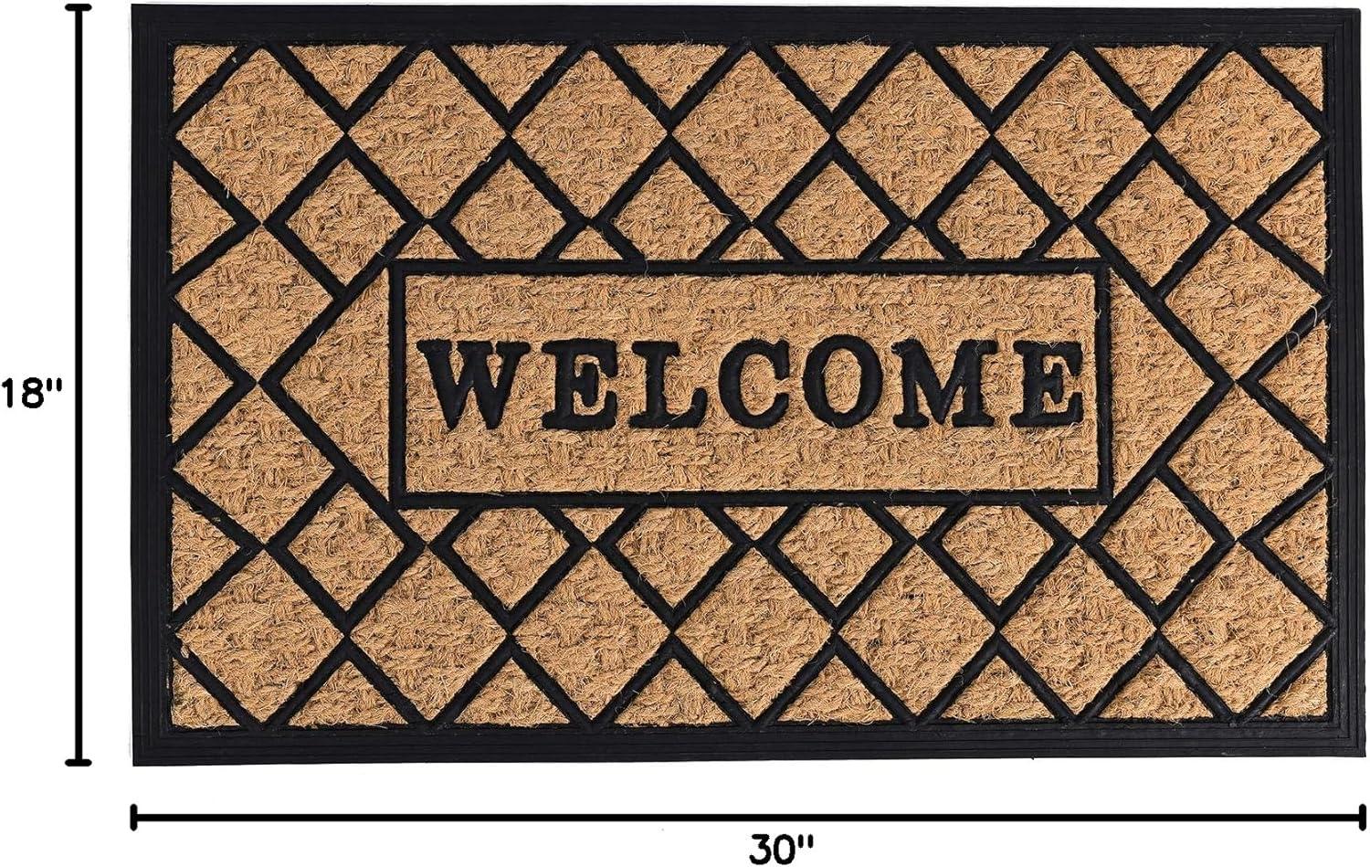 Achim Coco Mat - Flora Design - Durable 18 in x 30 in